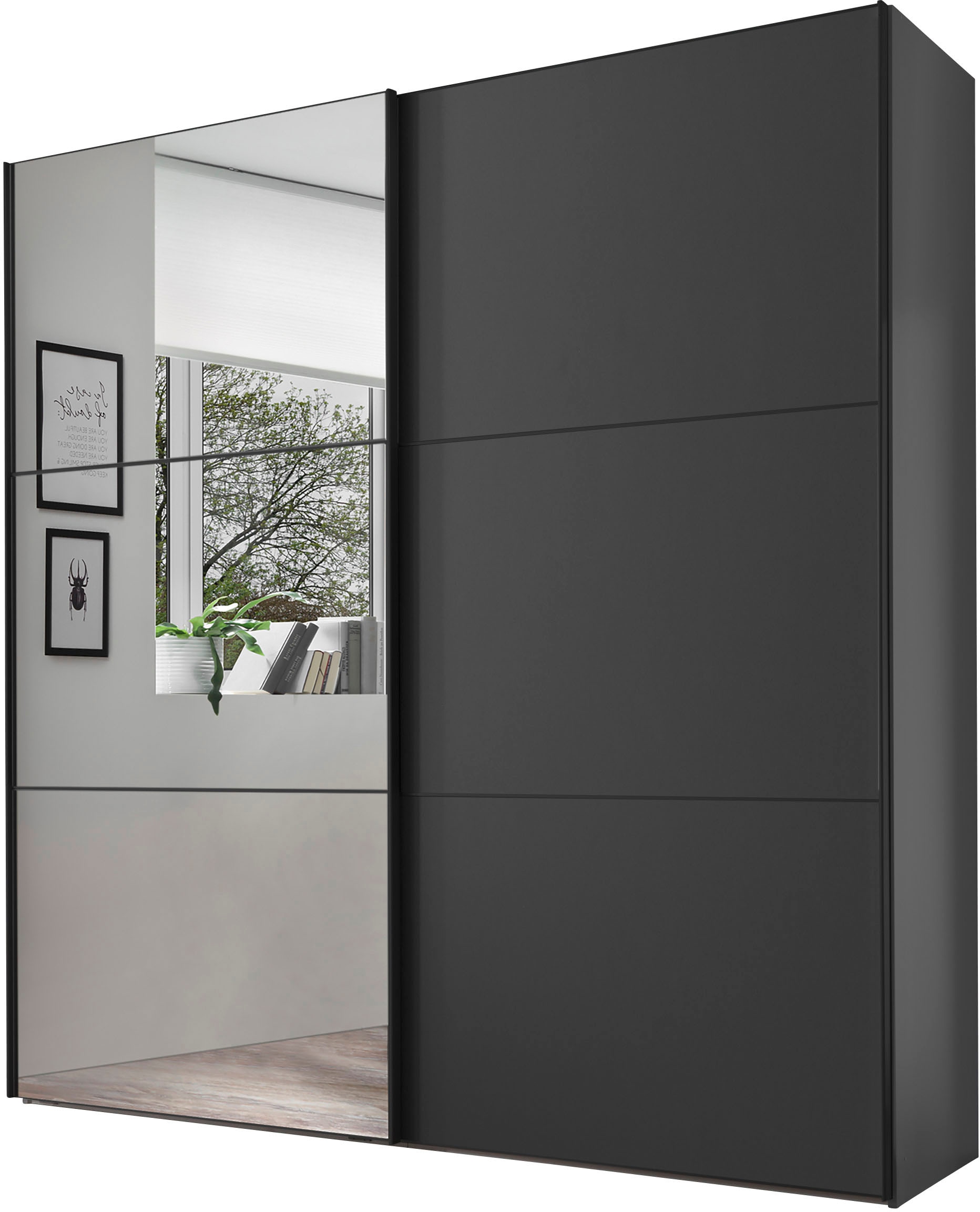 STAUD Schwebetürenschrank "Includo, Made in Germany", Mit Spiegeltüre und v günstig online kaufen