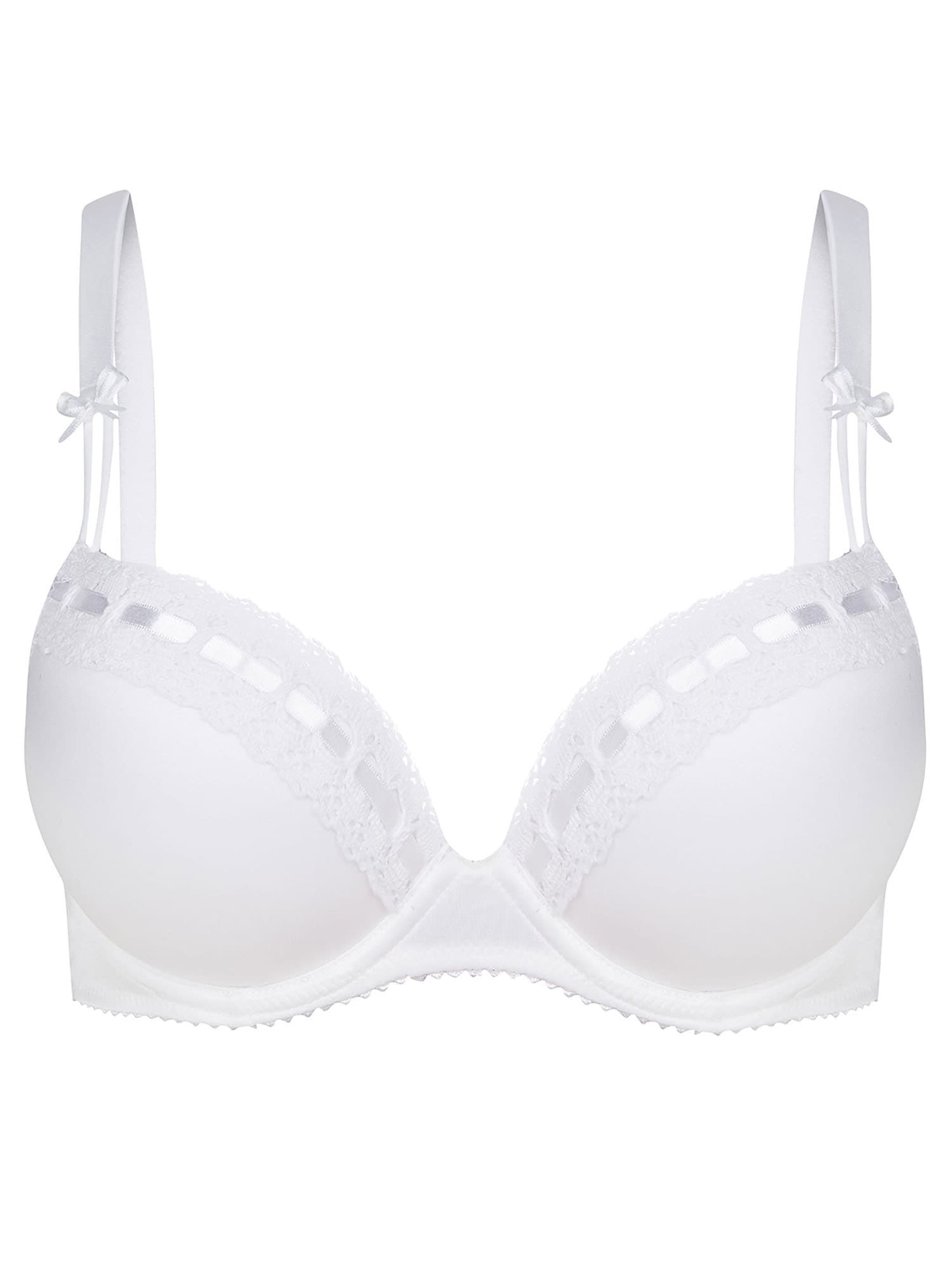SUSA Damen Dirndl-BH "Push Up Dirndl BH Wiesn Zauber", Gr. 70, weiß, Stoff, Obermaterial: 80% Polyamid PA. 10% Elasthan EL. 10% Baumwolle CO., BHs
