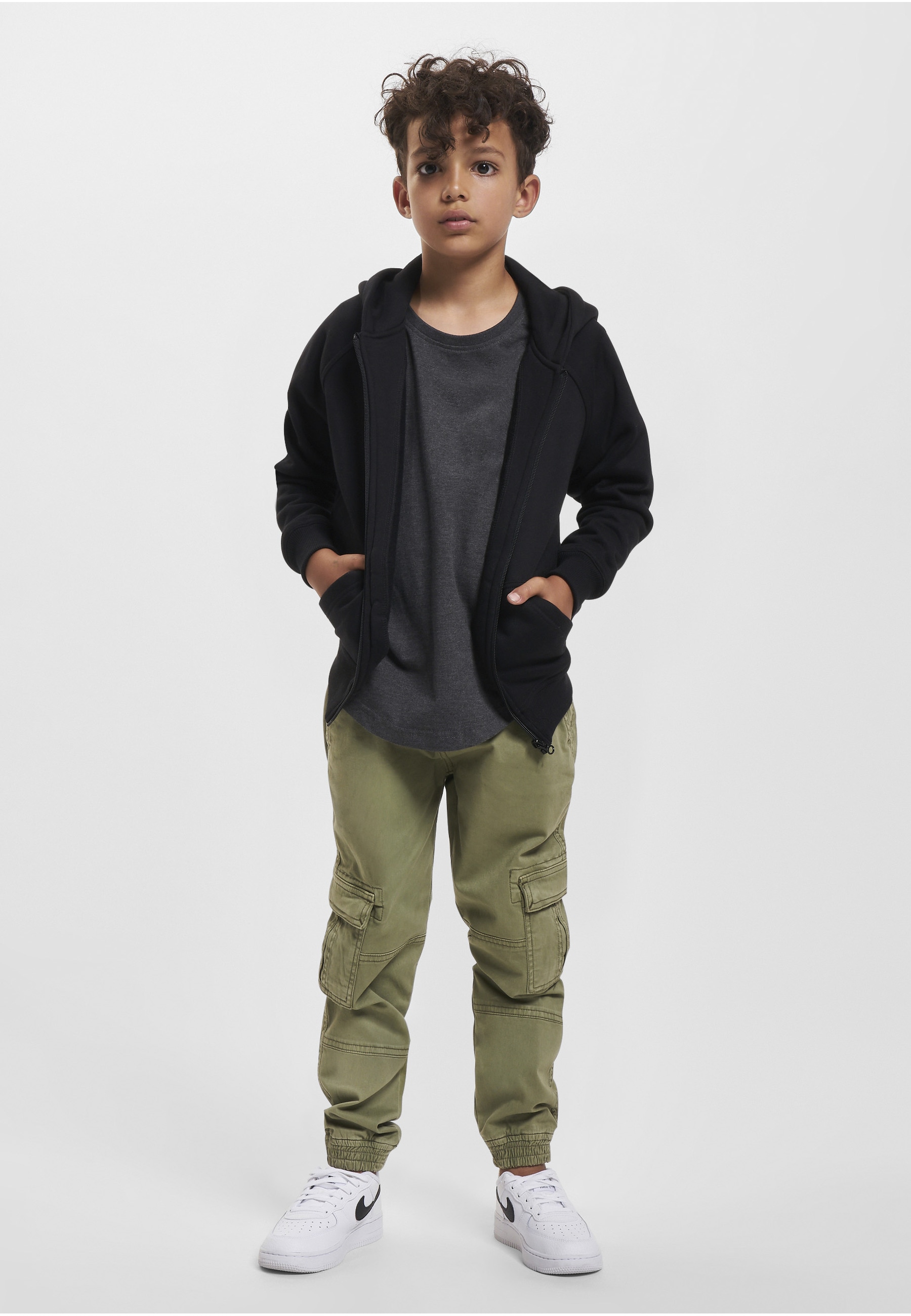 URBAN CLASSICS Kapuzenpullover »Urban Classics Herren Boys Zip Hoody« 1 Stk.