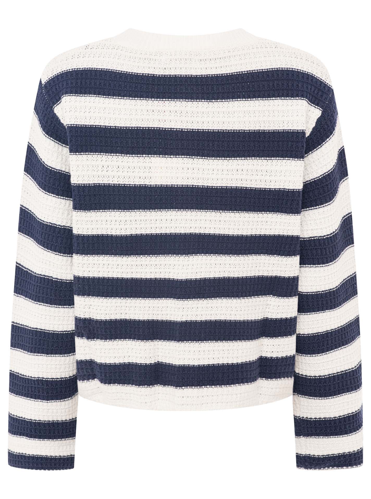 Zwillingsherz Strickjacke mit Lochstrickmuster und Knöpfen