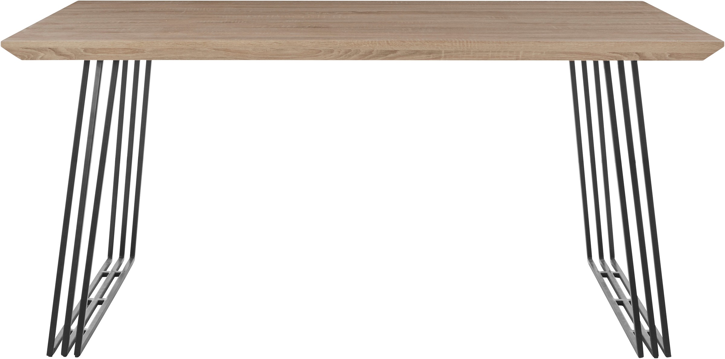 Esstisch OTTO HOME "Kairo", braun (eichefarben, schwarz), B:160cm H:76cm T:90cm, Tische, Rechteckiger Esstisch Esstisch Holz-Esstische, Breite ca. 160 cm 2