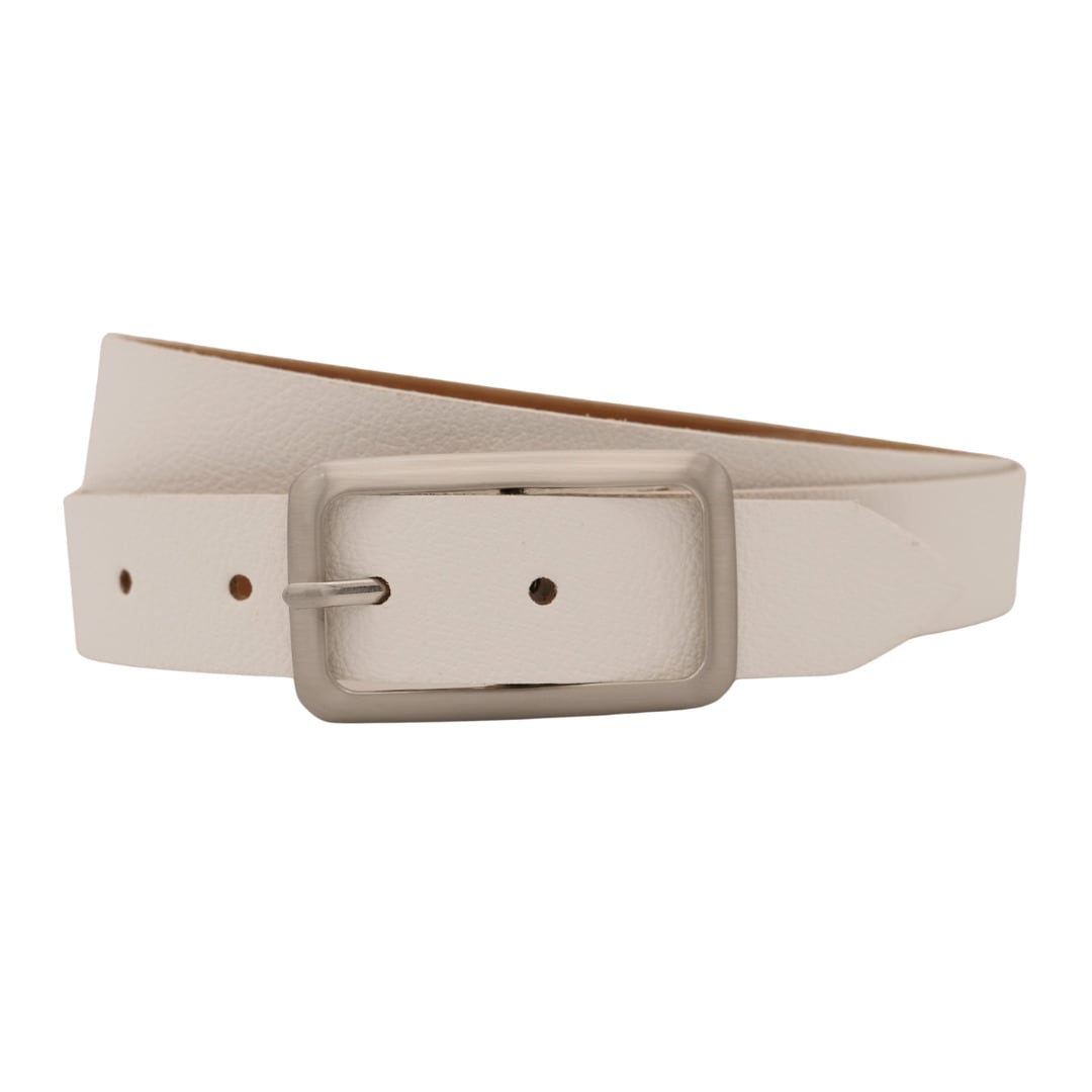 Ledergürtel ANNAMATONI "AnnaMatoni Ledergürtel Muna Ledergürtel Muna", Damen, Gr. TW100 - 115cm Gesamtlänge, weiß 100, 100% Leder, Gürtel Ledergürtel