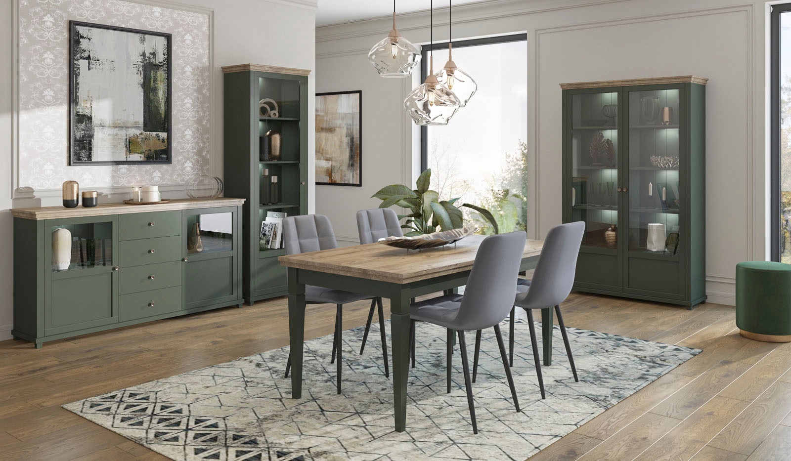 Home affaire Vitrine »Evora«, Standvitrine, 200 x 71cm