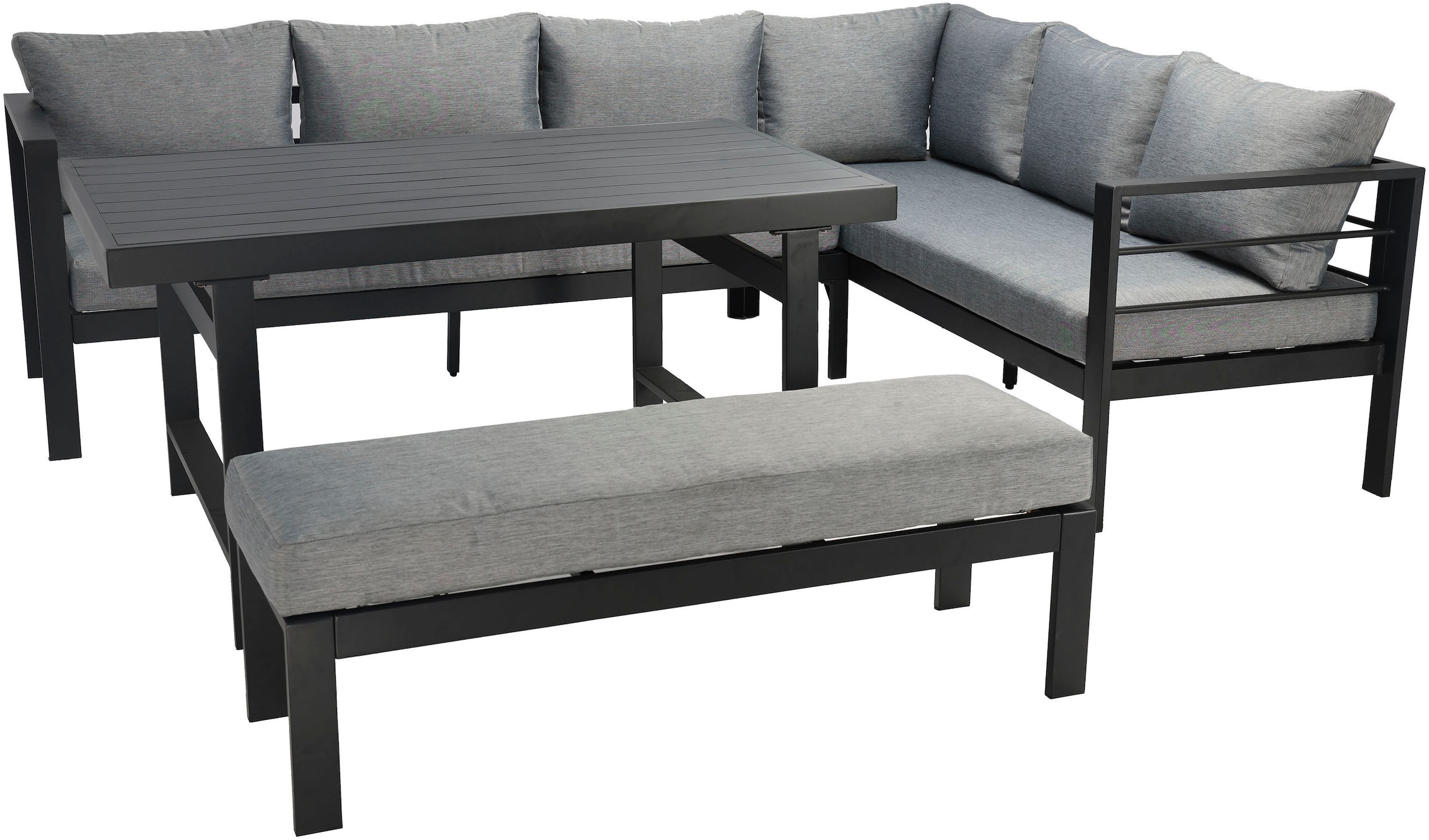KONIFERA Gartenlounge-Set "New Jersey" Set, 2x Sofa, 1x Bank, 1x Tisch, 3x günstig online kaufen