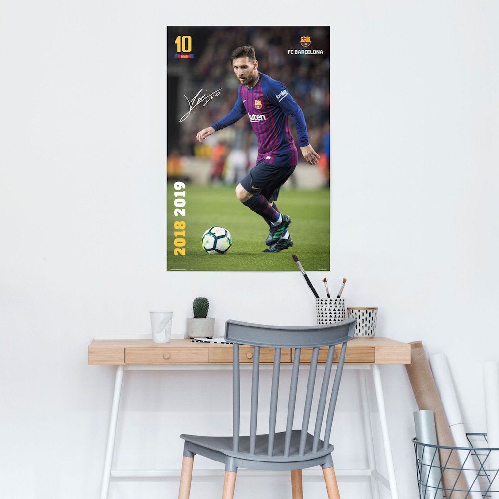 Reinders! Poster »Poster FC Barcelona Messi 2018/19«, Fußball, (1 St.)