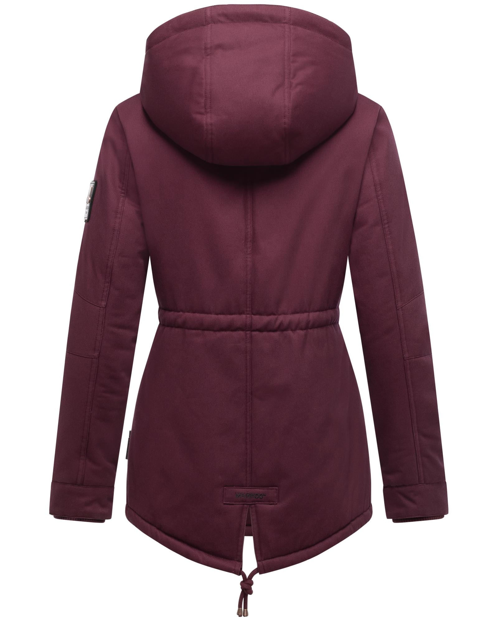Marikoo Winterjacke »Manolya«, mit Kapuze, stylischer Kurzmantel mit weichem Teddyfell-Futter