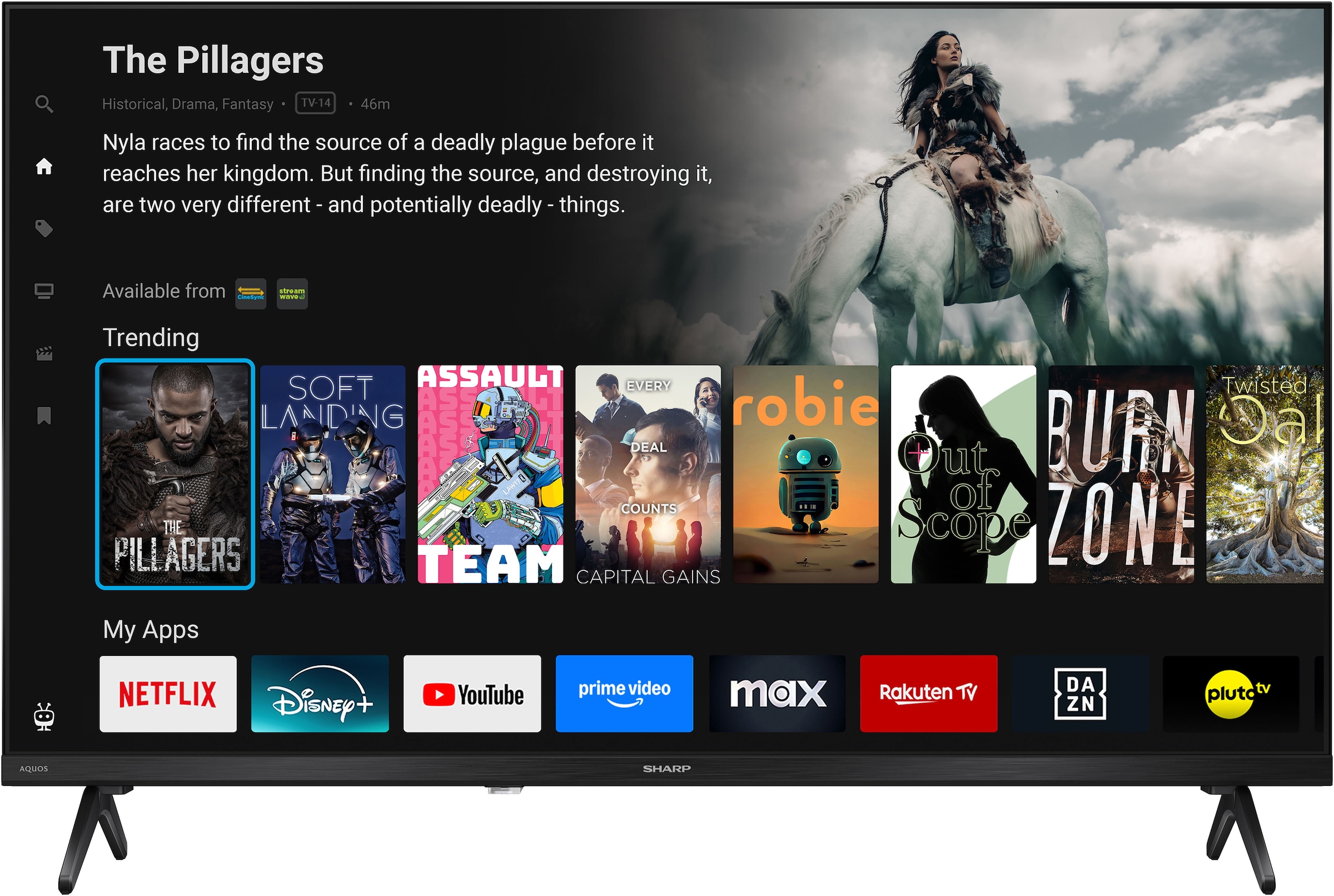 Sharp LED-Fernseher »1T-C32HEx« 80 cm/32 ″ HD Smart-TV