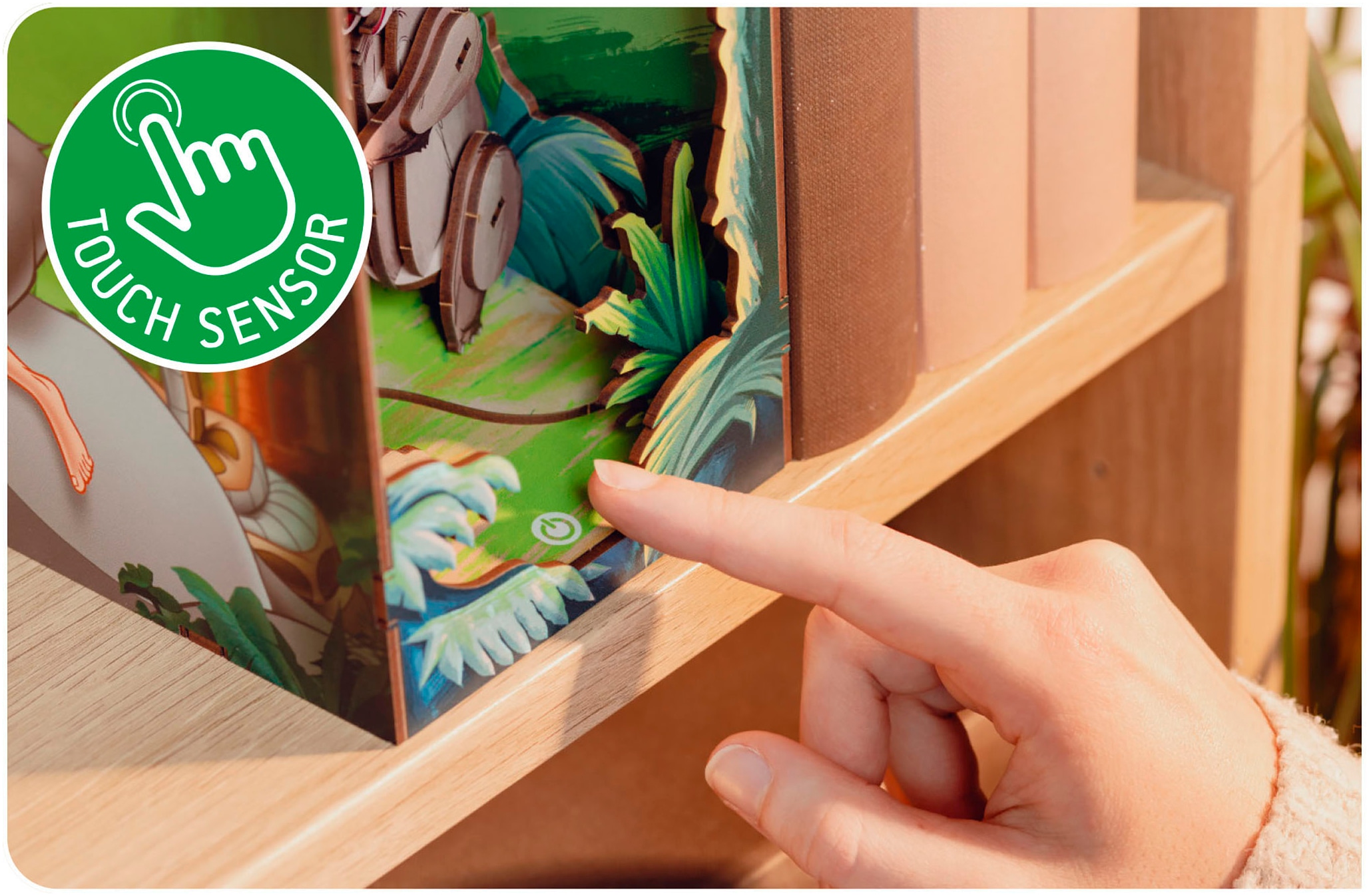 Revell® 3D-Puzzle »Book Nook, Tiny Adventures Disney Das Dschungelbuch«, Buchstütze; mit LED-Beleuchtung