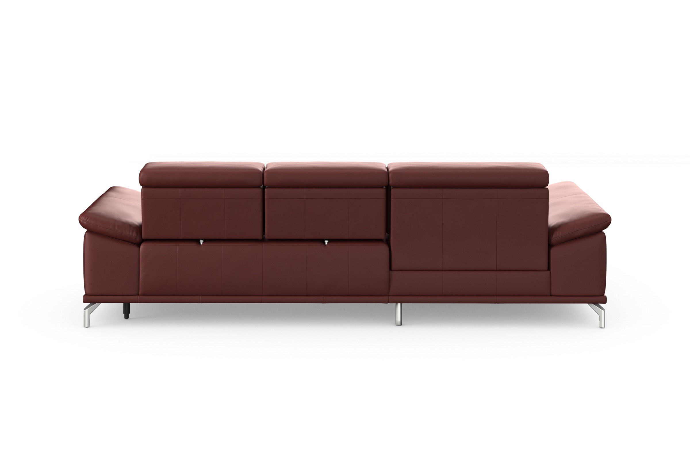 sit&more Ecksofa »Cabrio L-Form, mit Sitztiefenverstellung, Arm- und Kopfteilverstellung«, 2 Nierenkissen, Federkern, optional Bettfunktion und Stauraum