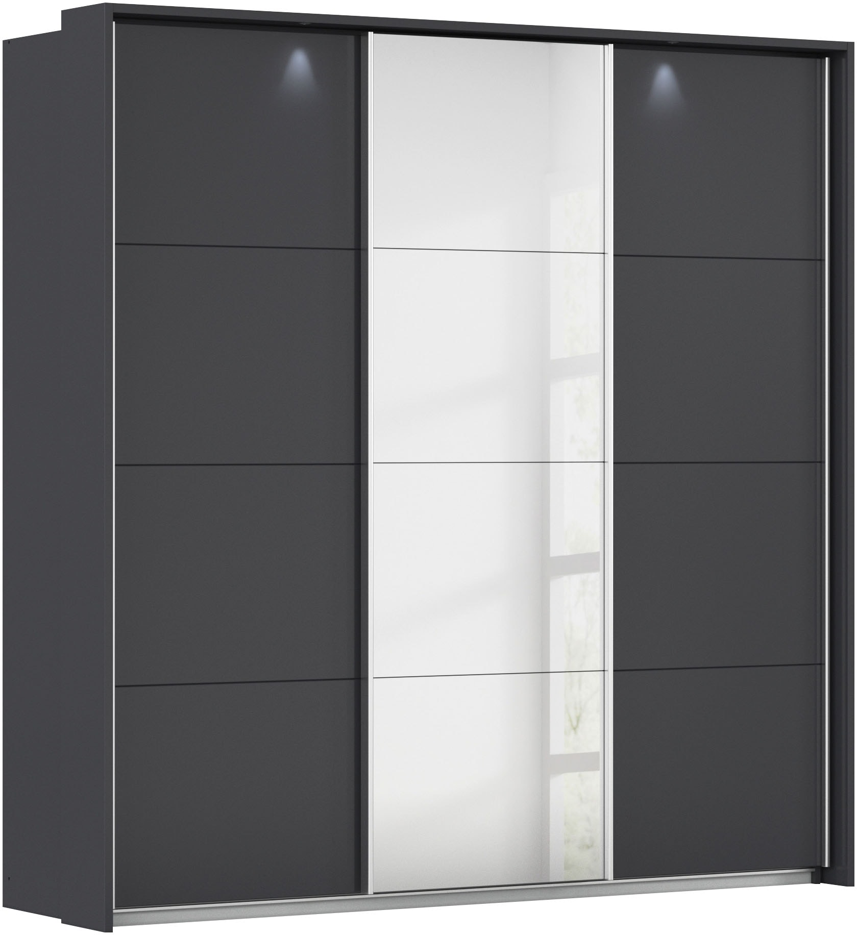 OTTO home Kleiderschrank "Mehrzweckschrank Aktenschrank Möbel Mietswohnung Schlafzimmer CORTONA" erhältlich in Breite 211/278/323/368 cm, Höhe: 214/233 cm, inkl. Passepartout und Zubehör, optionale Beleuchtung MADE IN GERMANY