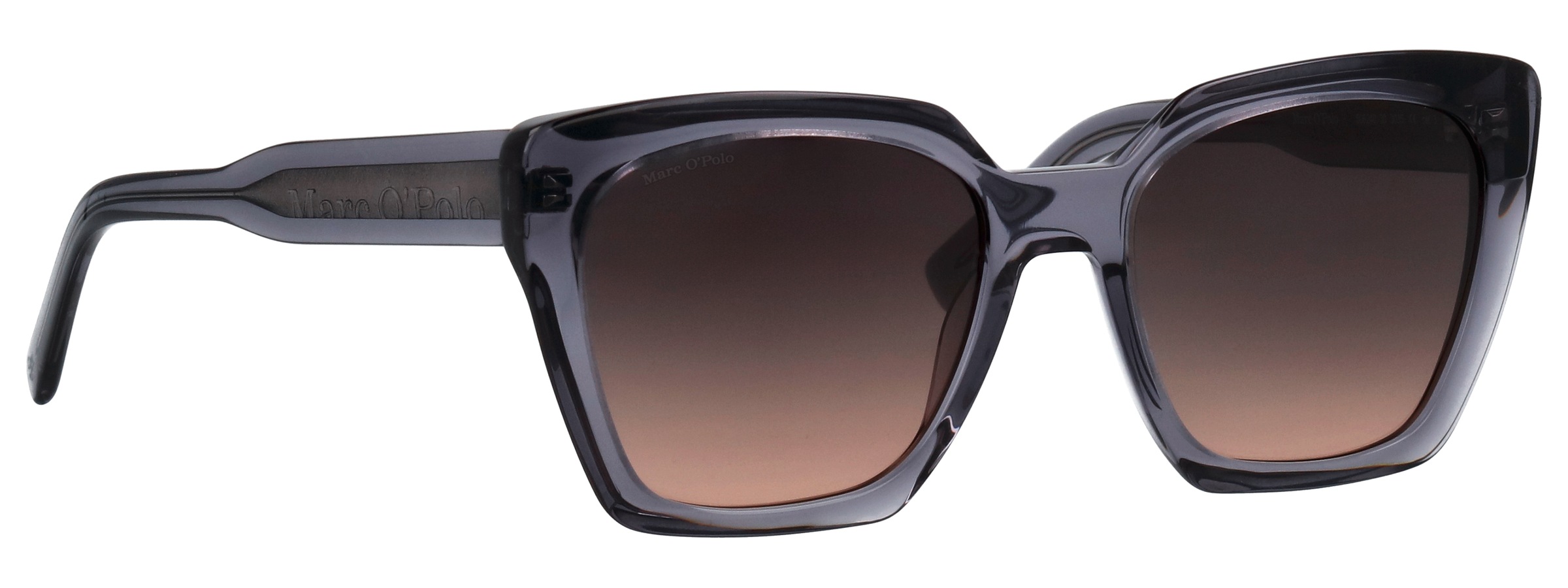 Sonnenbrille MARC O'POLO "Modell 506240", Damen, blau, transparent, durchscheinend, leicht glänzend, Sonnenbrillen Sonnenbrille, Form Butterfly, Logoschriftzug auf Bügel, Kunststofffassung 2