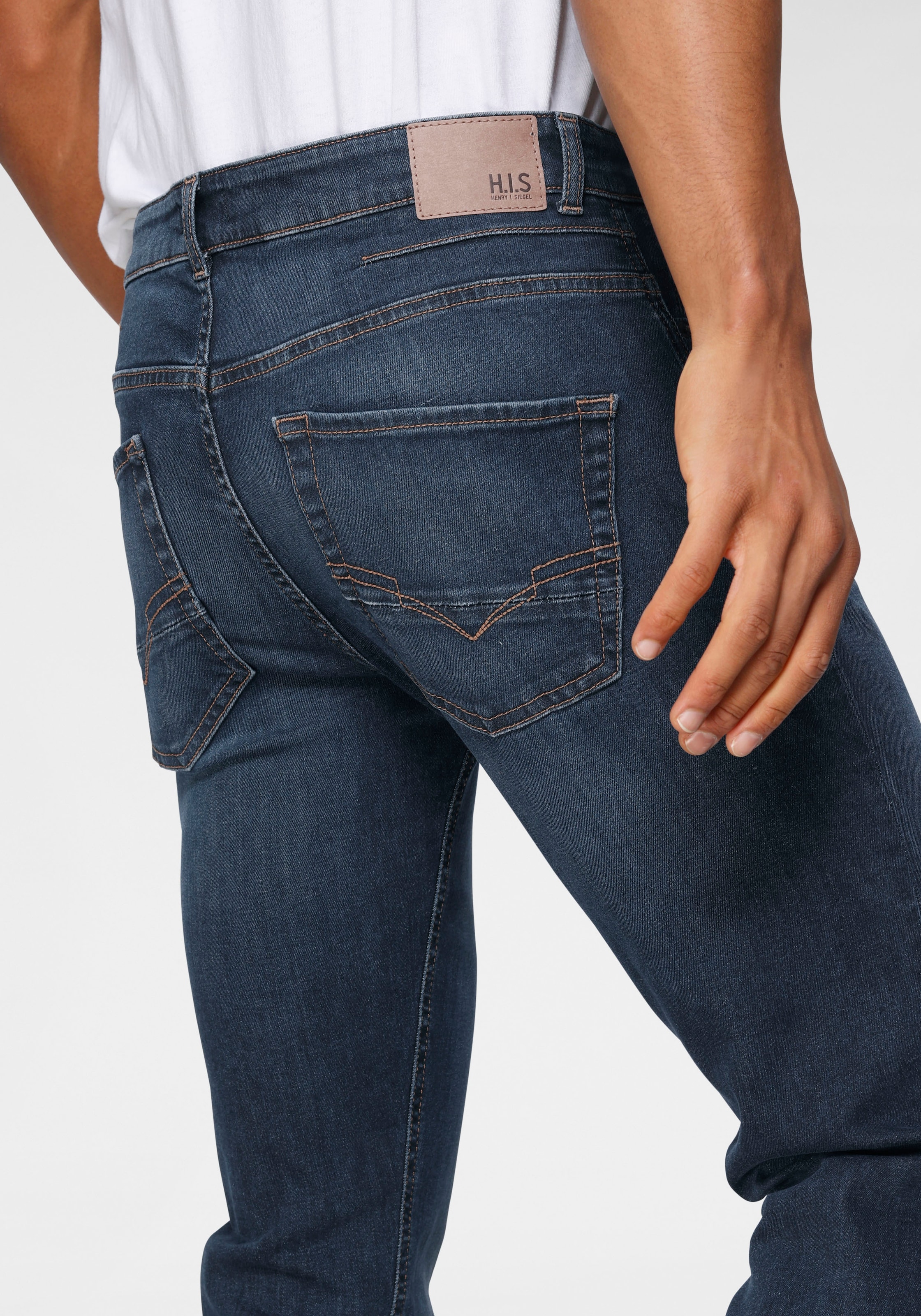H.I.S Straight-Jeans wassersparende durch ▷ BAUR | Ökologische, Produktion bestellen Ozon Wash »DALE«