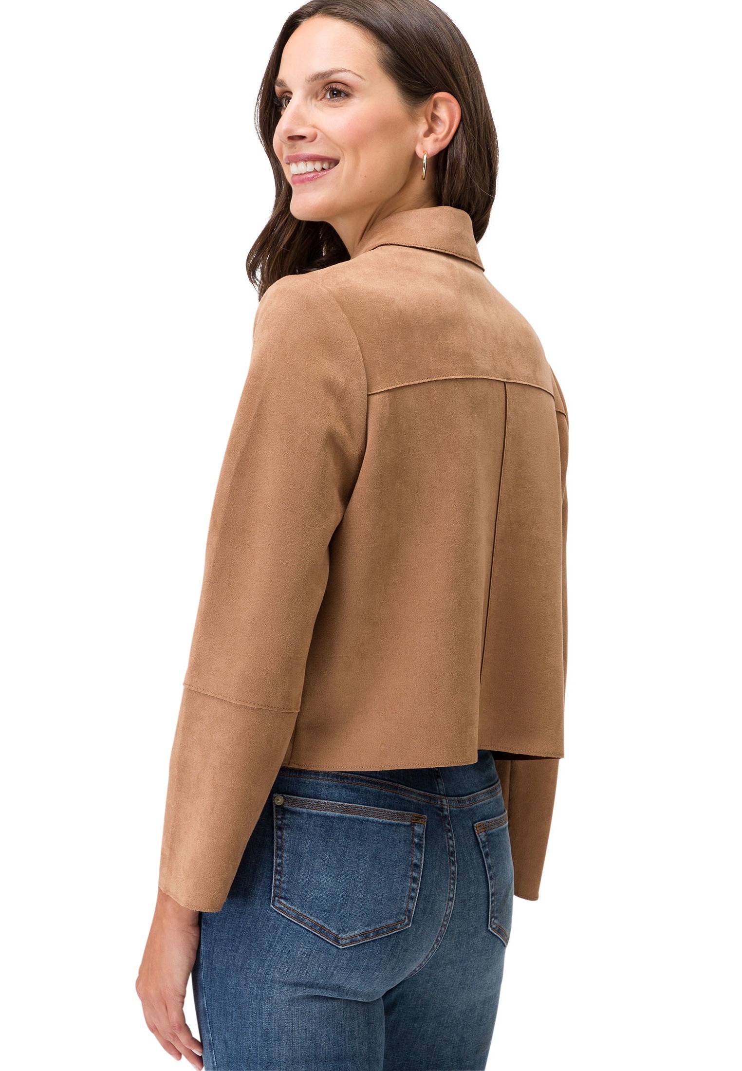 Zero Jackenblazer »zero Blazer in Wildlederoptik«, Knopfleiste
