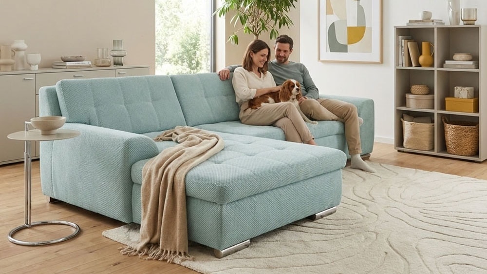 OTTO home "Torrnby 268 x 178 cm, mit Steppungen, modern & stabil" L-Form, aus haustierfreundlichem Pet Friendly Bezug