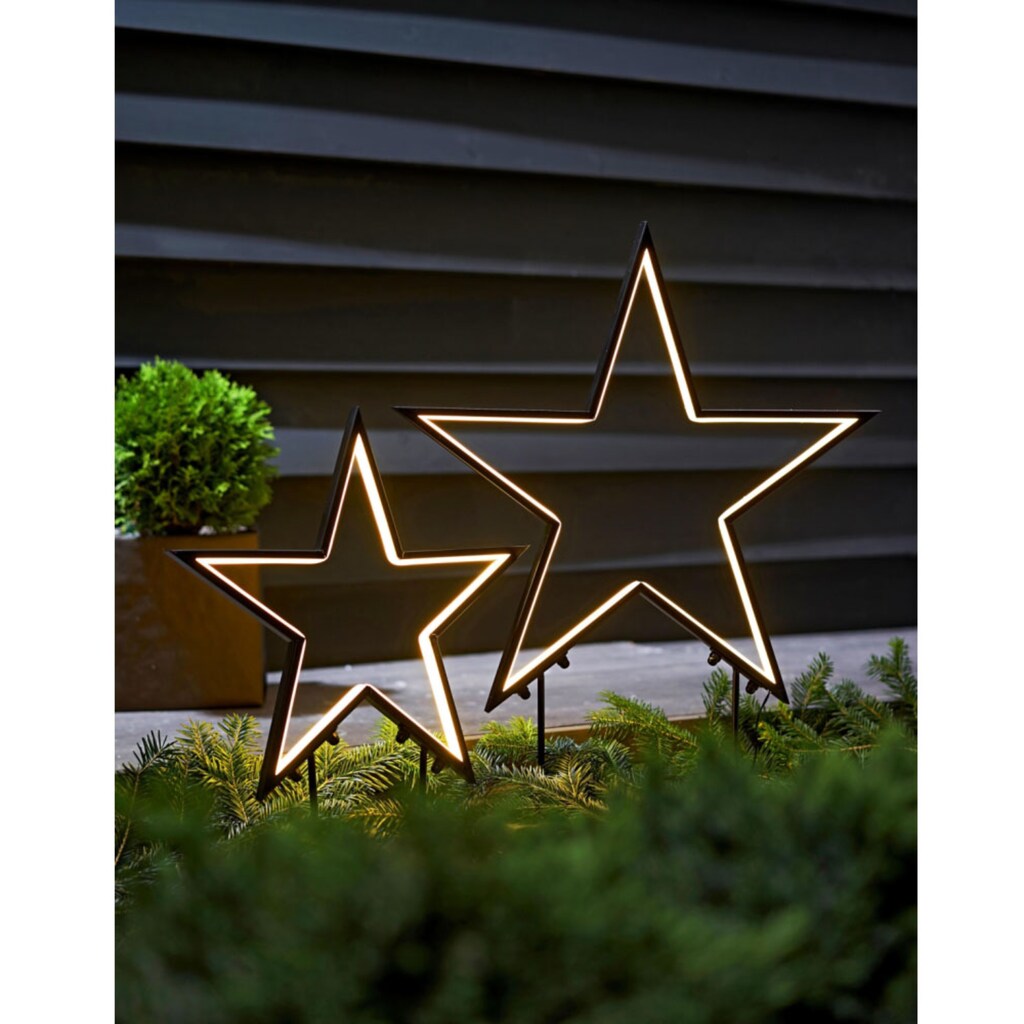 Schneider LED Stern »Weihnachtsstern«, Gartenstecker, Durchmesser ca. 45 cm und 60 cm, Weihnachtsdeko aussen