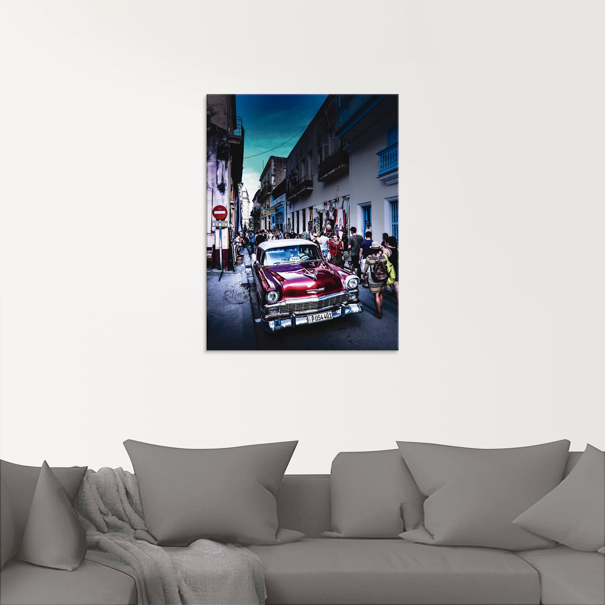 Artland Glasbild "Leben in Havanna", Auto, (1 St.), in verschiedenen Größen günstig online kaufen