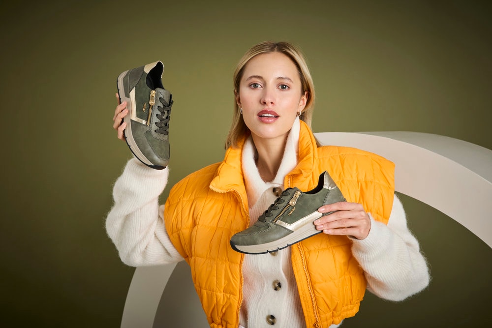 Rieker Sneaker, Freizeitschuh, Schnürschuh, Halbschuh mit modischen Akzente günstig online kaufen