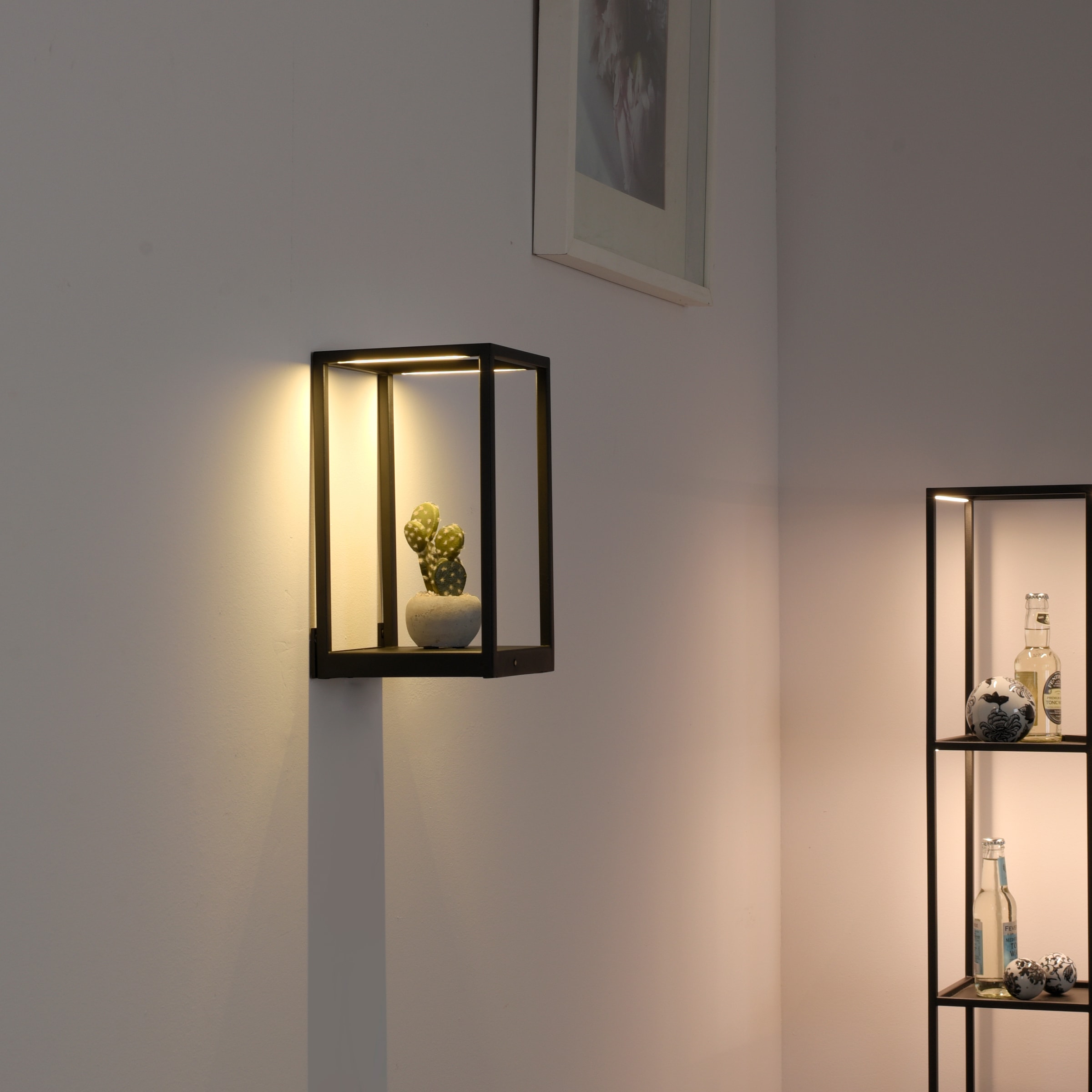 Places of Style Wandleuchte »Cashel«, 2 flammig-flammig, LED Wandlampe,  3000 K, inkl. 3-Stufen-Touchdimmer Regal | BAUR