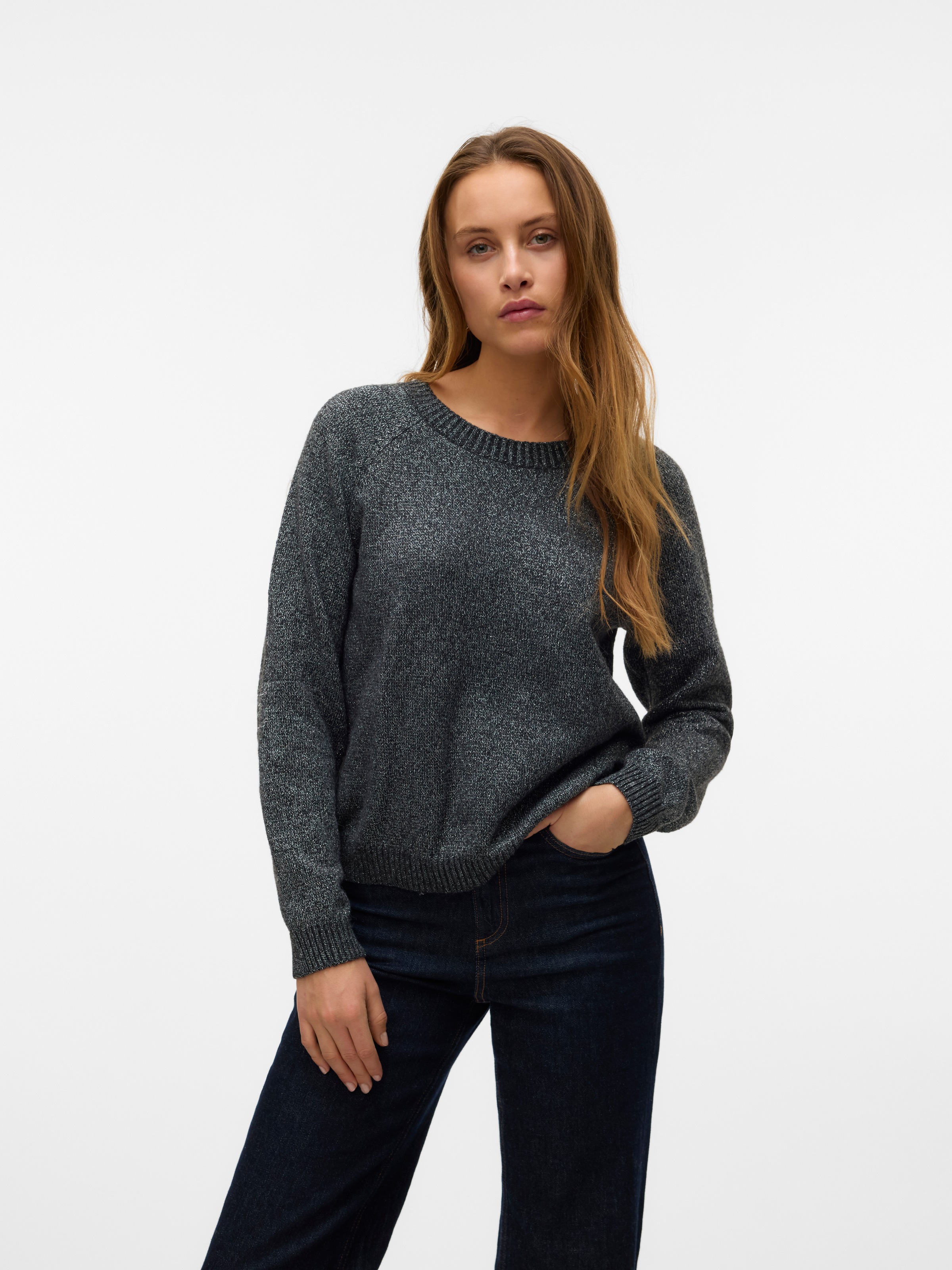 Vero Moda "VMDOFFYSHINE LS O-NECK BLOUSE REP NOOS" günstig online kaufen