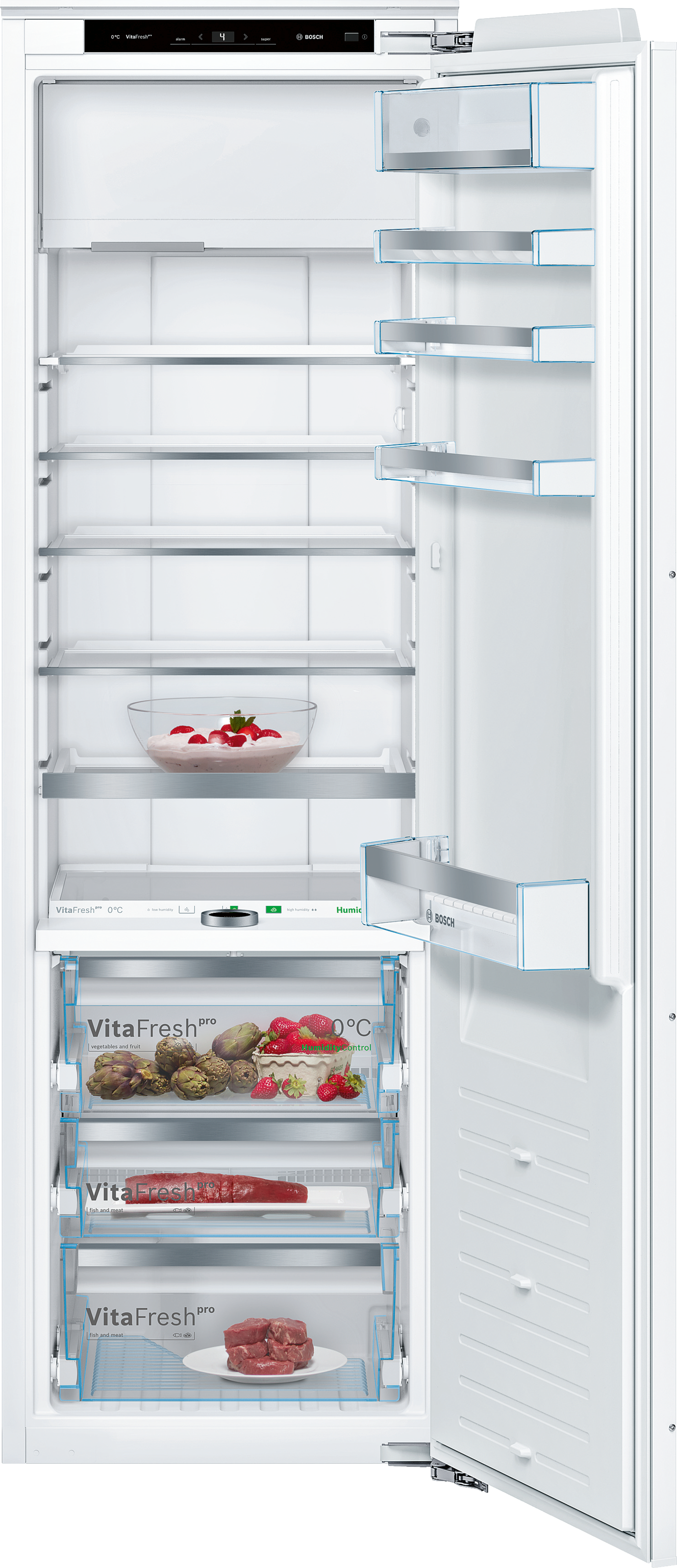 BOSCH Einbaukühlschrank Serie 8 "KIF82PFE0" 177,2 cm hoch 55,8 cm breit günstig online kaufen
