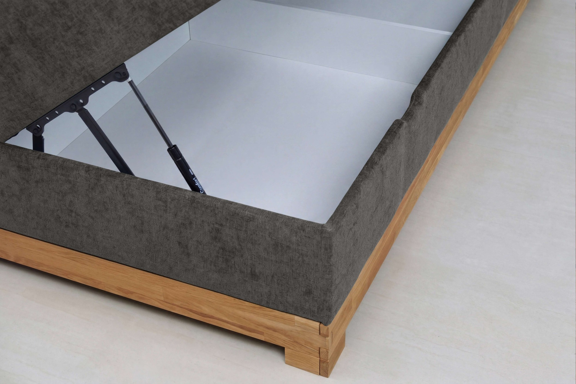 OTTO home Boxbett »Fennor, Doppelbett, Polsterbett, Federkernbett, Komforbett, 160/180 cm« Boxbett: 5-Z-Taschenfederkern im Unterbau, Härtegrad 3, inkl. Topper
