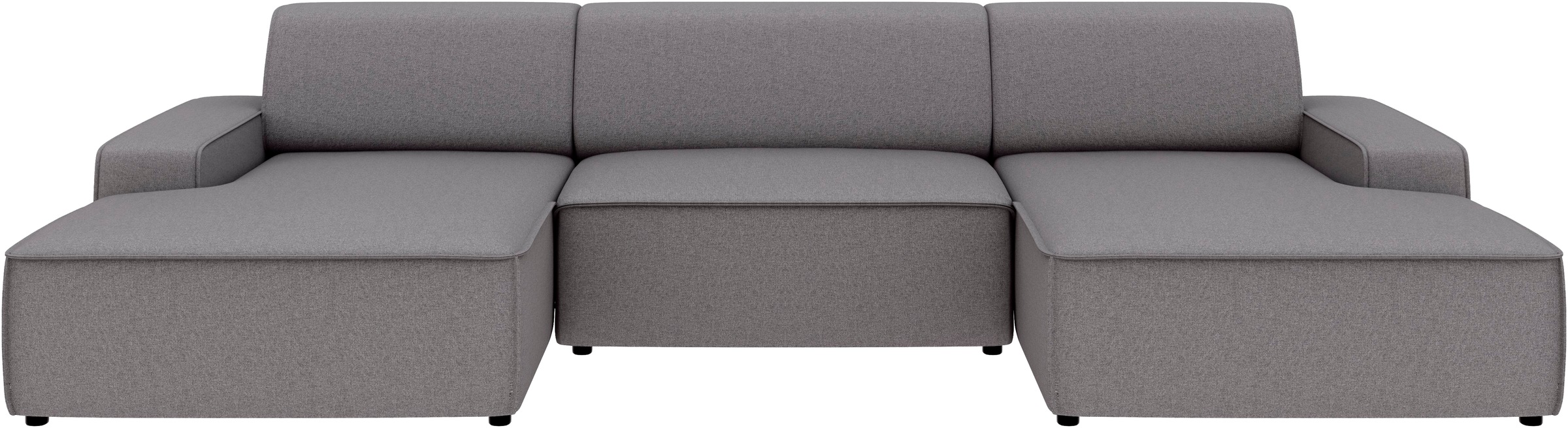 TRENDMANUFAKTUR Wohnlandschaft »Graz, wahlweise mit Sitzvorschub und Bettkasten, U-Form, Breite 329 cm«, in Cord-, haustierfreundlichem LEO Struktur- oder LUMOS-3D-Bezug