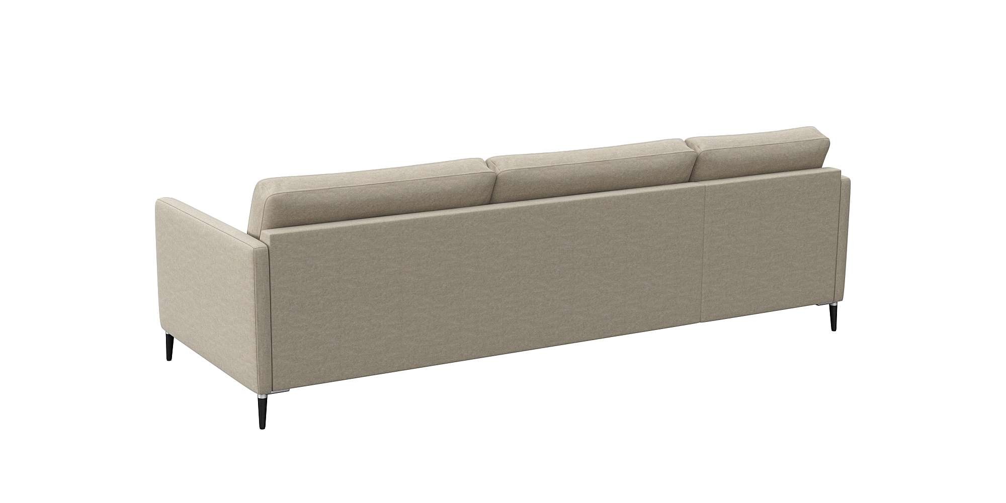 FLEXLUX Ecksofa »Fiore, L-Form«, schmale Armlehnen, Kaltschaum, Füße Alu+schwarz