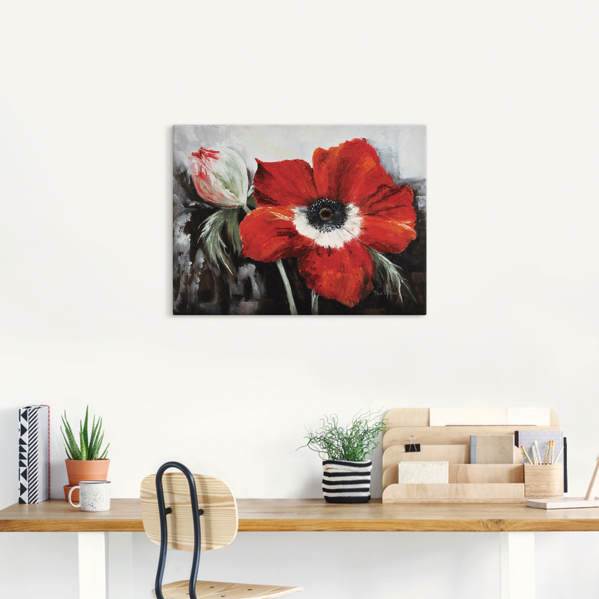 Artland Leinwandbild »Mohnblumen in voller Blüte«, Blumen, (1 St.), auf Keilrahmen gespannt