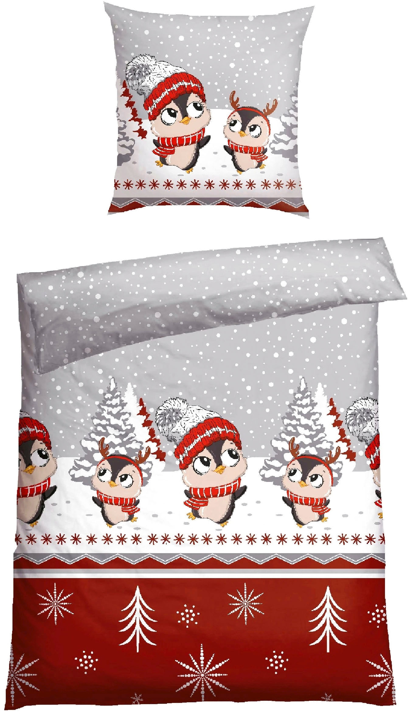 Schiesser Bettwäsche "Antoni aus weicher Baumwolle mit coolem Winterprint" günstig online kaufen