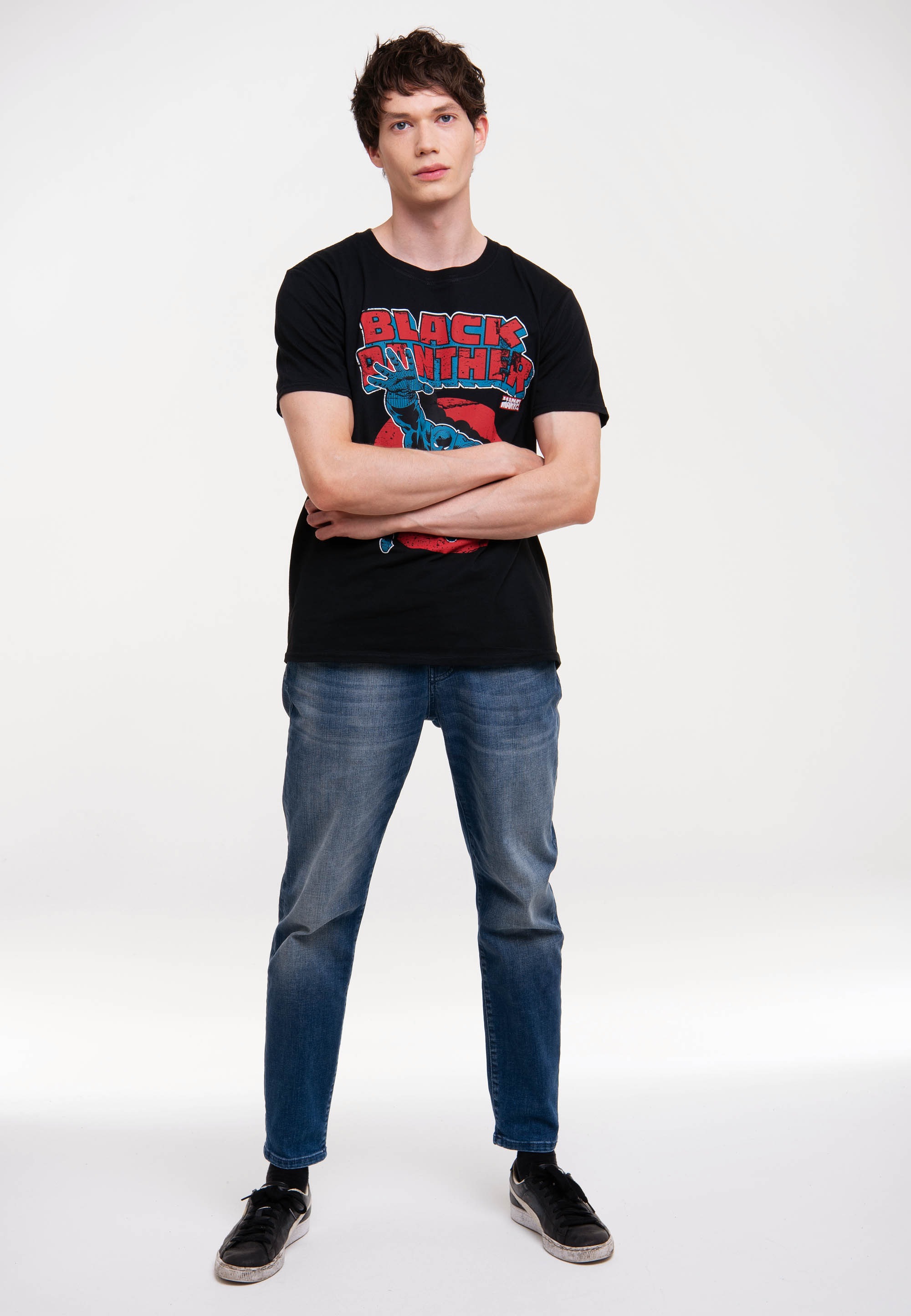 LOGOSHIRT T-Shirt »Marvel - Black Panther«, mit Black Panther-Print