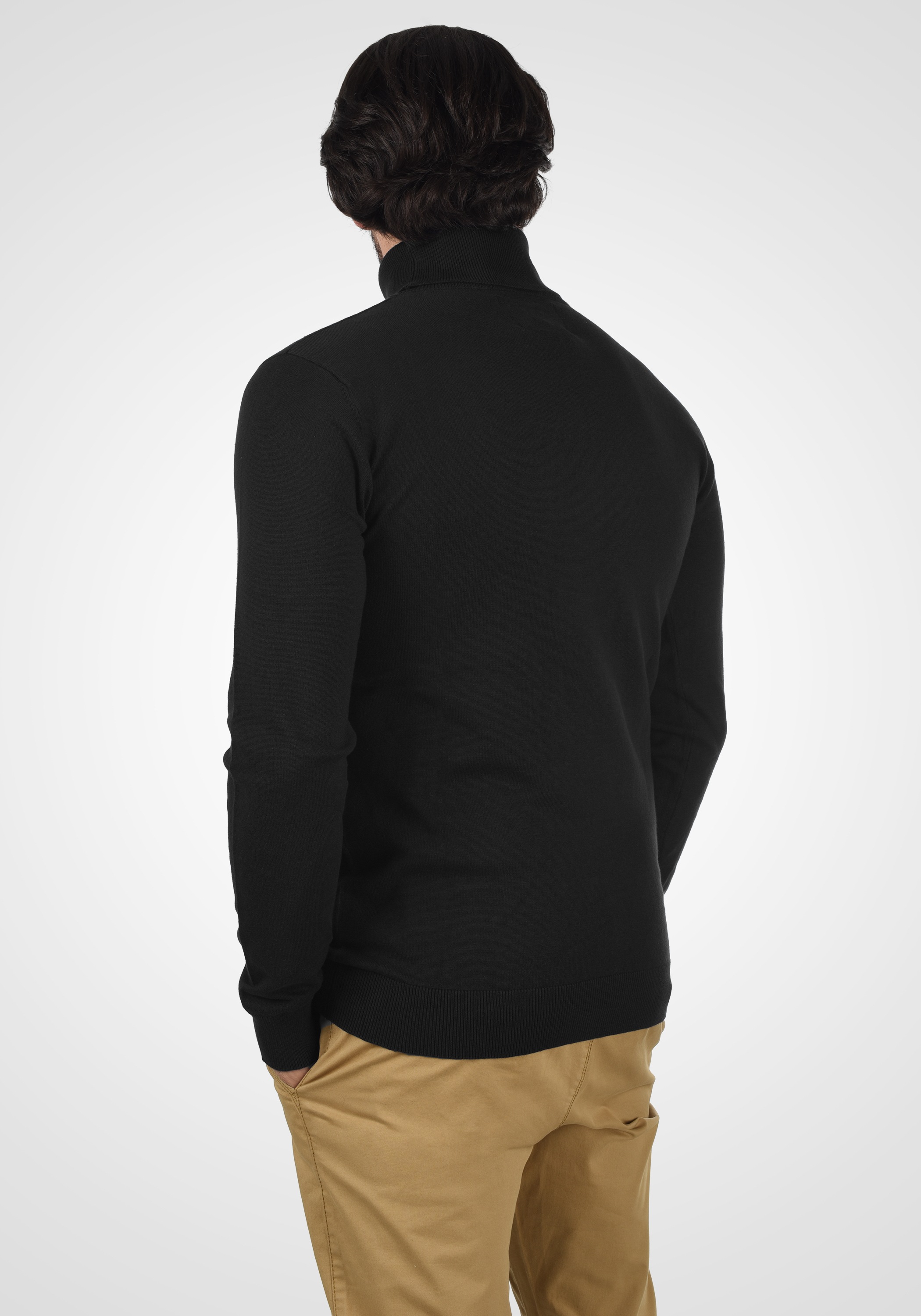 INDICODE IDErnetto Men's Turtleneck Sweater Black 3XL 3