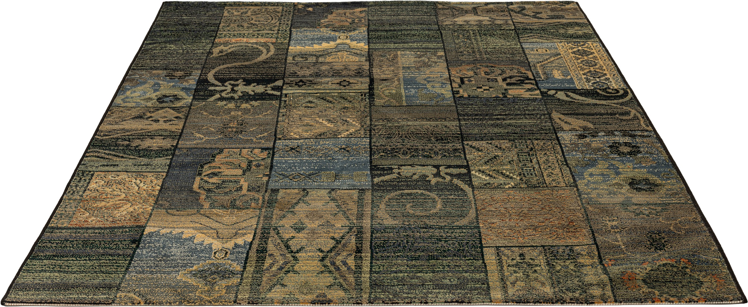 THEKO Teppich "Gabiro 5504" rechteckig 10 mm Höhe Melange-Effekt, Patchwork günstig online kaufen