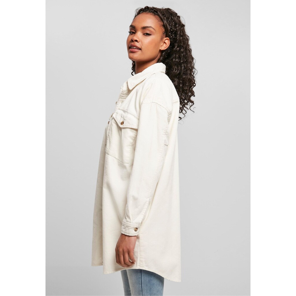 URBAN CLASSICS Hemdbluse »Urban Classics Damen Ladies Long Corduroy Overshirt«