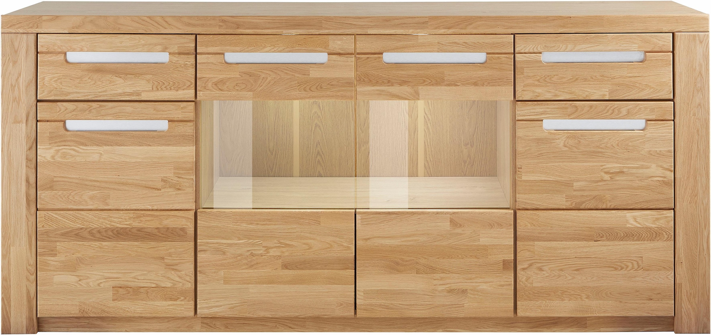 Sideboard »Kolding«, Breite 200 cm mit 2 Glastüren und 2 Holztüren