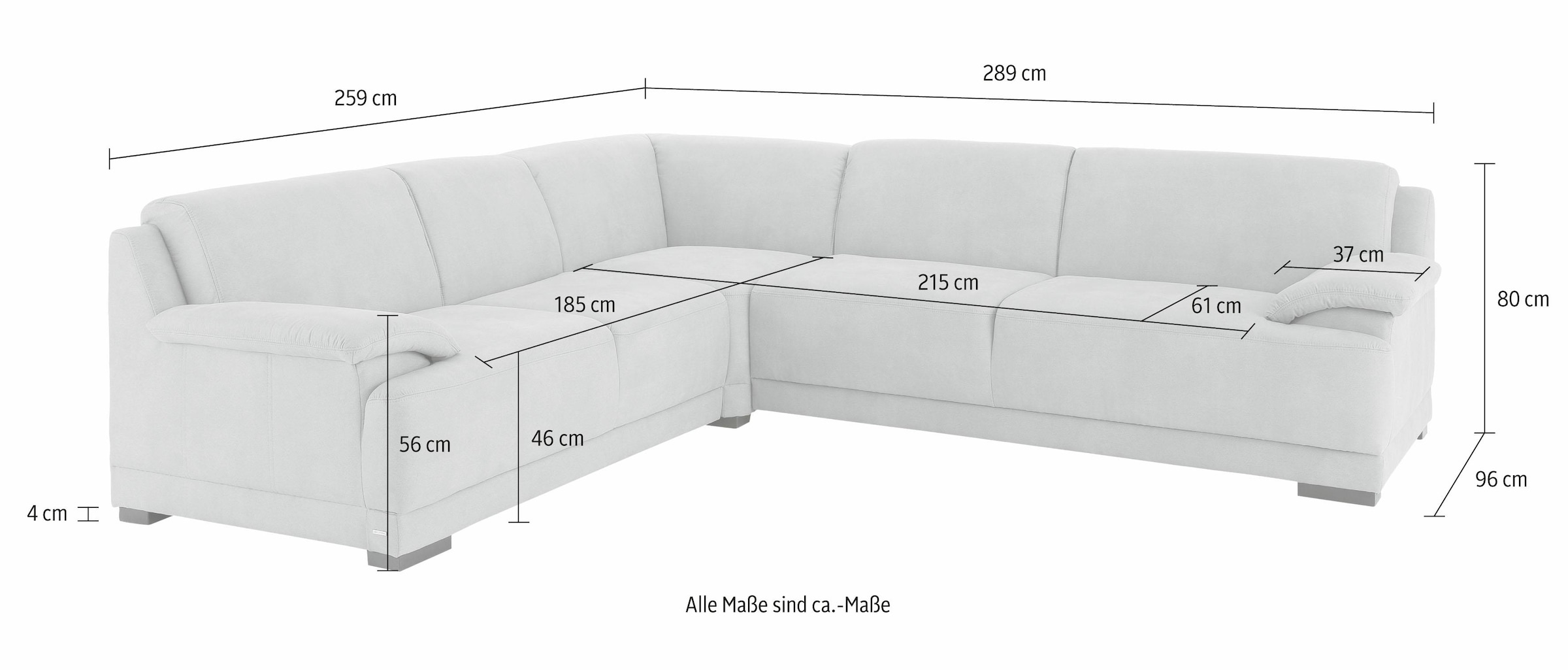 Home affaire Ecksofa »Telos L-Form«, mit Boxspring-Federung und in 3 Qualitäten