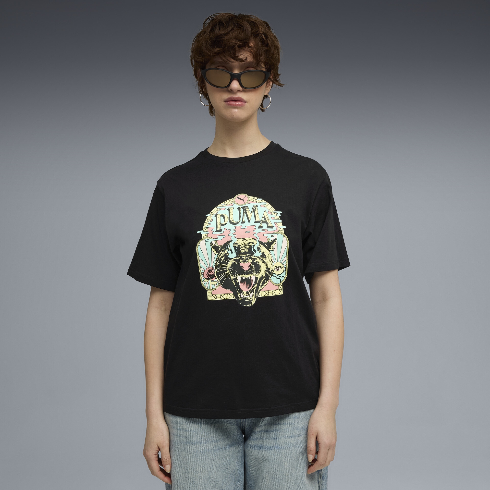 PUMA T-Shirt »Graphic PUMA Fest Relaxed T-Shirt Damen«