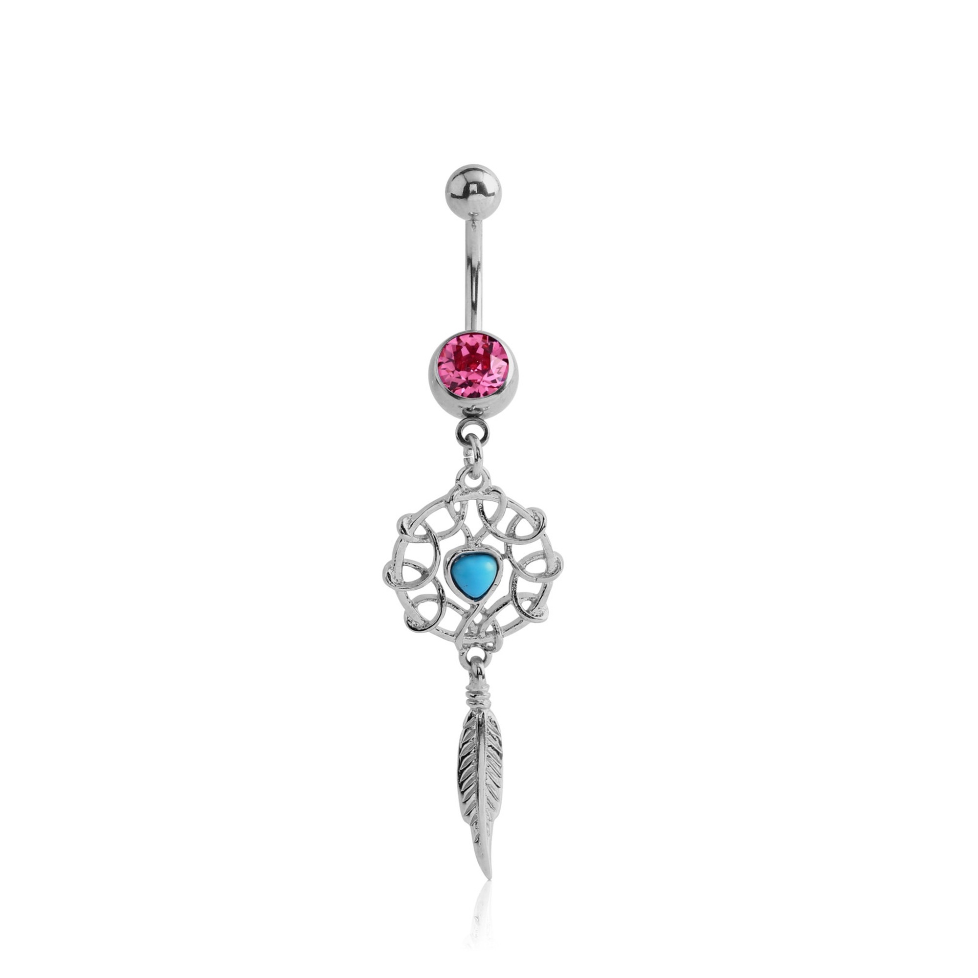 BodyJewel Bauchnabelpiercing »Dreamcatcher/Traumfänger, Chirurgenstahl 316L + Messing«