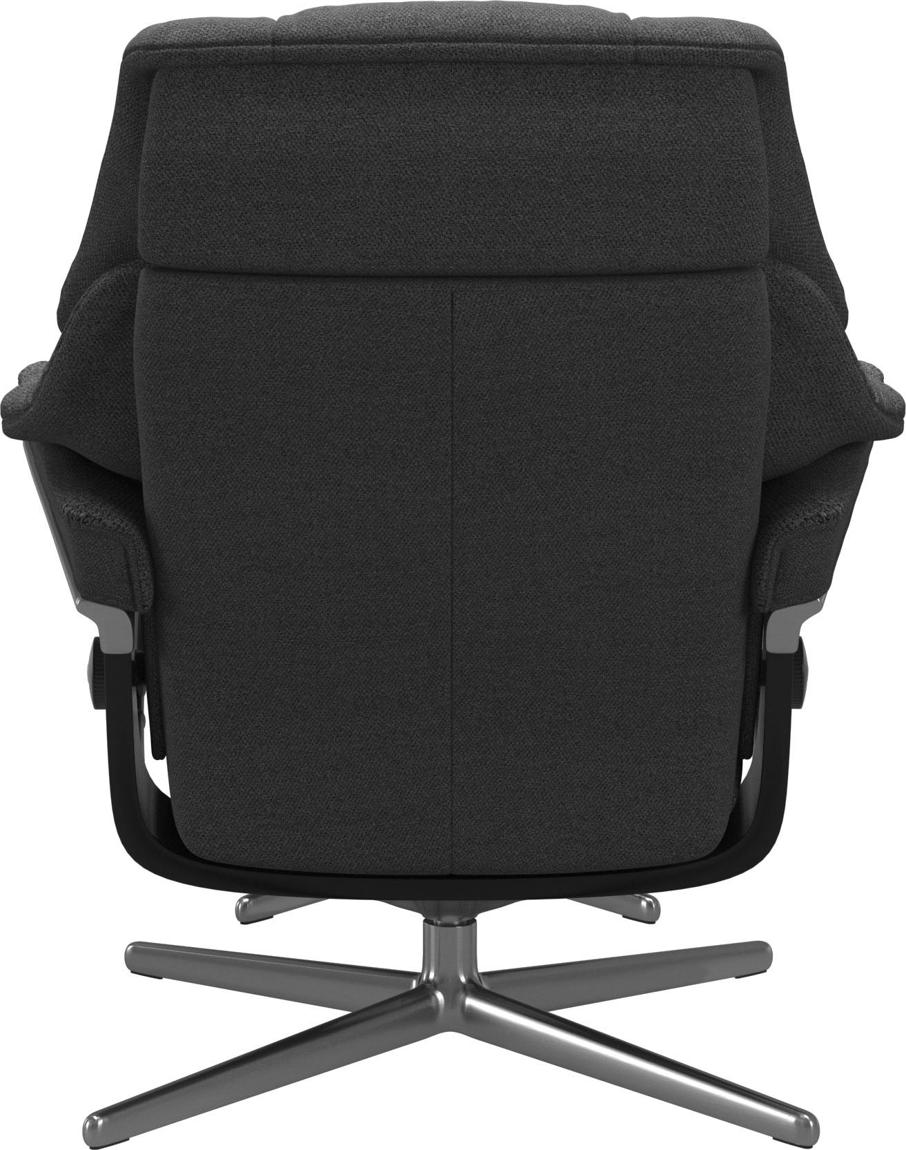 Stressless® Relaxsessel »Reno«, (Set, Relaxsessel mit Hocker), mit Hocker, mit Cross Base, Größe S, M & L, Holzakzent Schwarz