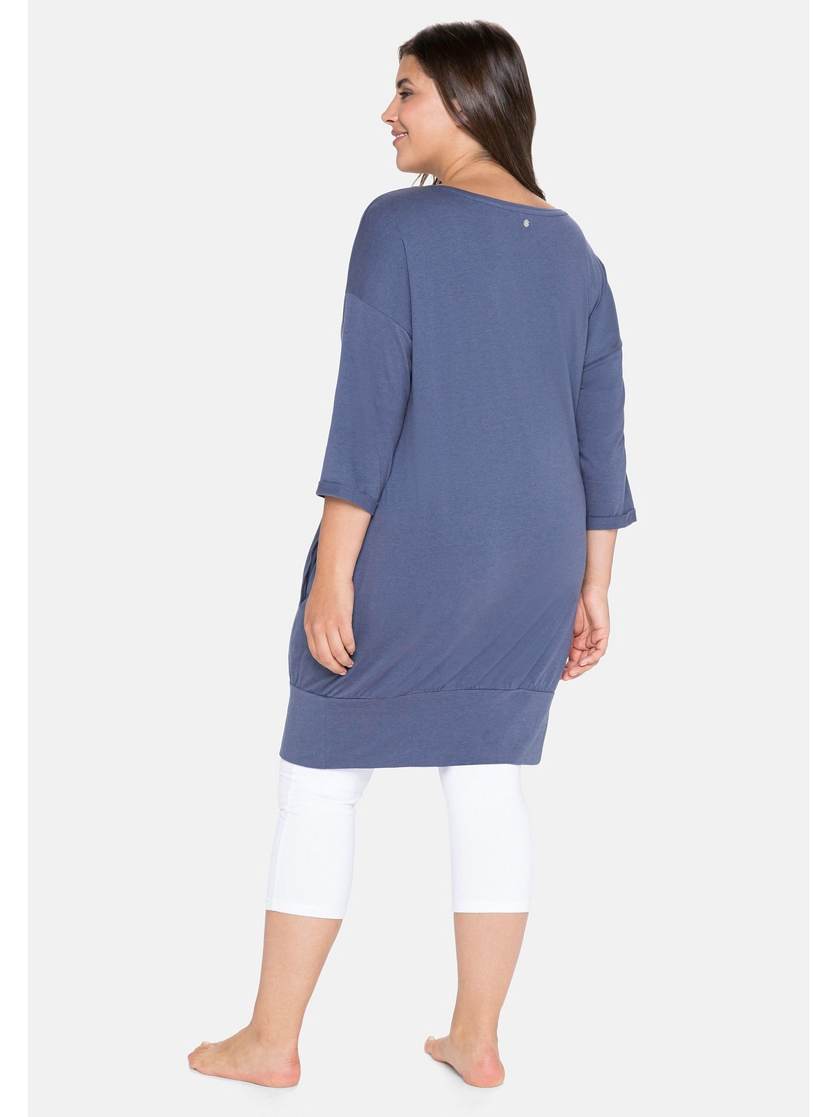 kaufen legere Sheego »Große Schulterdruck BAUR Oversized-Form, mit Shirtkleid Größen«, für | floralem