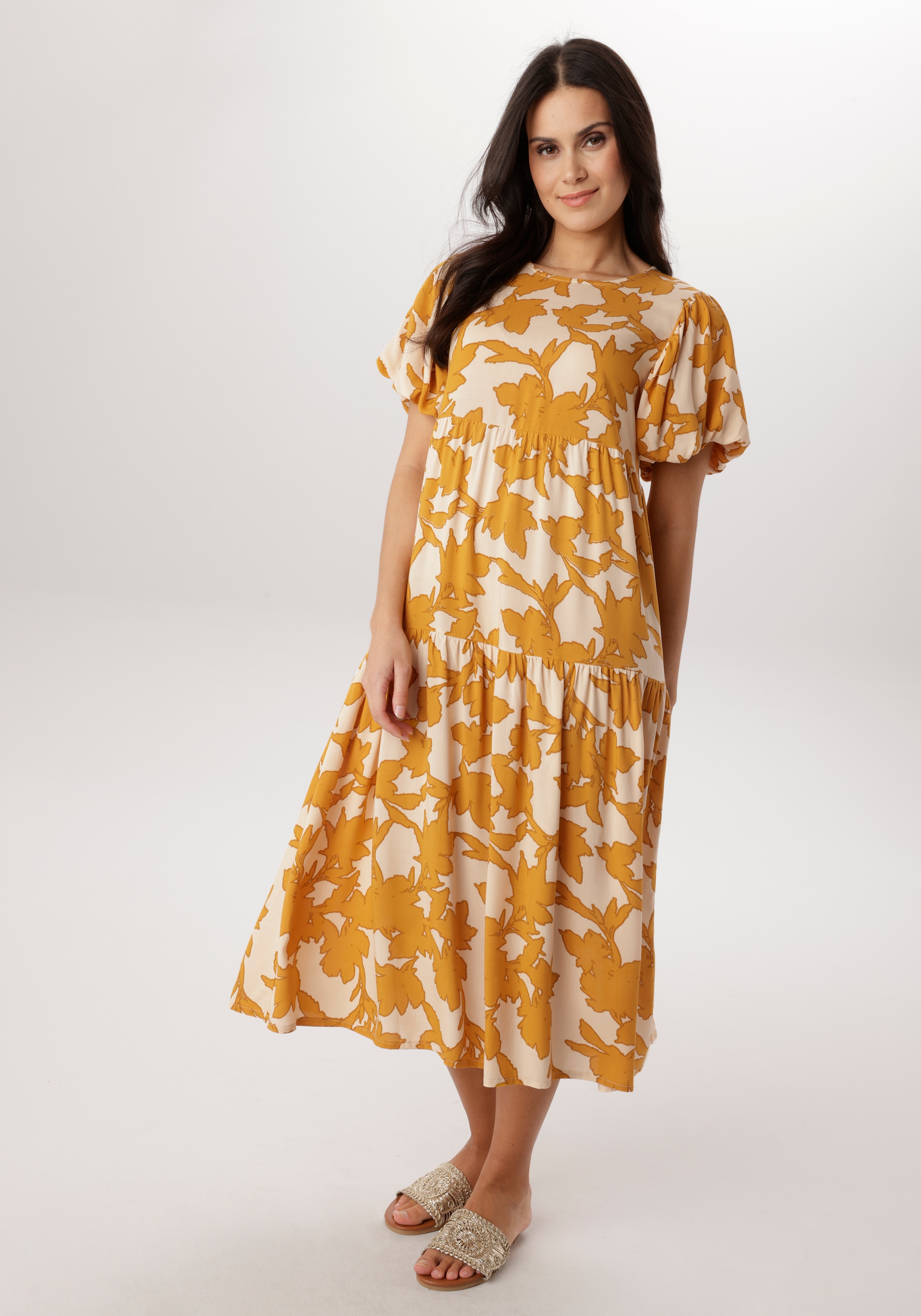 Aniston SELECTED Sommerkleid mit fantasievollem Druck in Sommerfarben