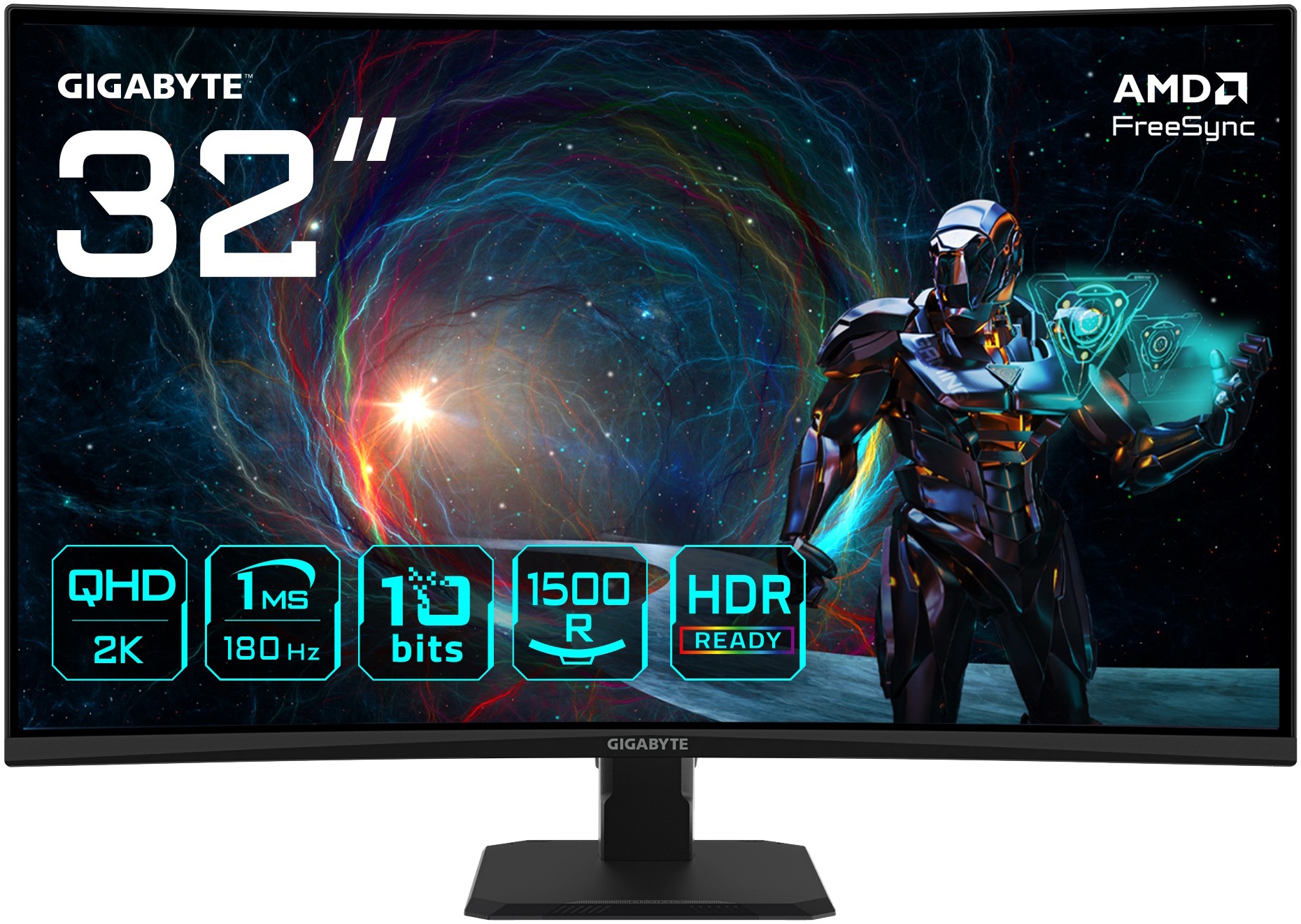 GAMEMAX Gaming-PC-Komplettsystem »GigaDeal Striker 2787 AMD Ryzen 5 7500F 16GB DDR5 1TB SSD RTX 5060Ti« 32 ″ AMD Ryzen 5 GeForce RTX™ 5060 Ti 16 GB RAM 1.000 GB SSD Windows 11, DDR5 RAM + Gigabyte GS32QCA LED-Monitor Curved, 80 cm 32"