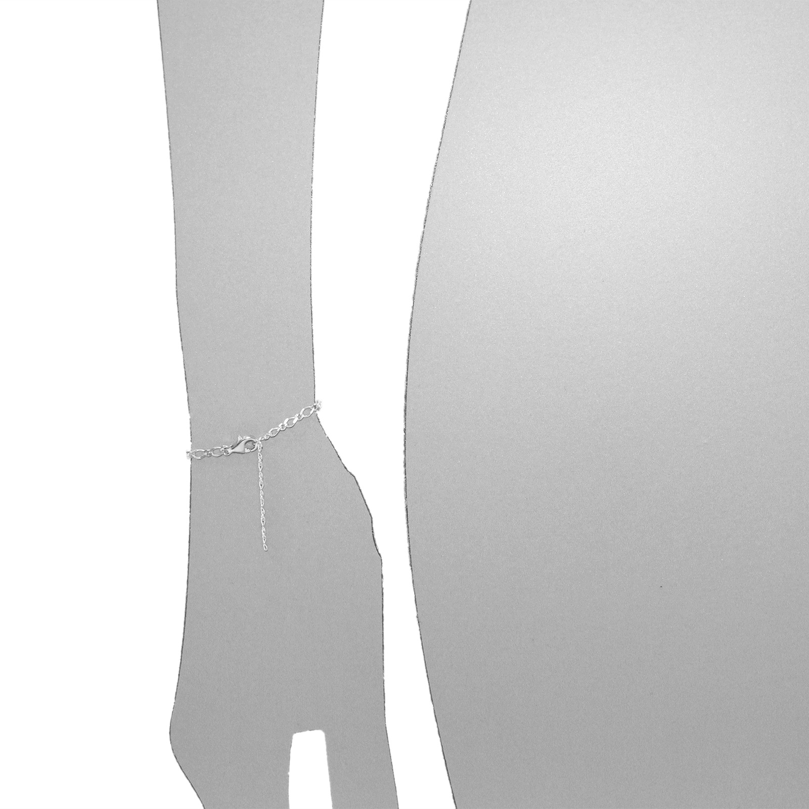 Ostsee-Schmuck Dackel Armband Silber 21cm 2