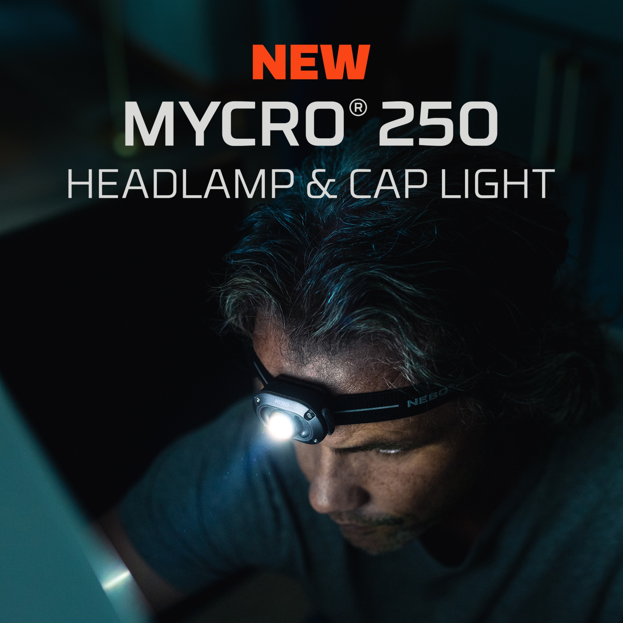 NEBO LED Stirnlampe »Nebo MYCRO 250 (2 pack)« Set, 2x Stirnlampe inkl. Ladekabel, Strinband, 5 Stk. tlg.