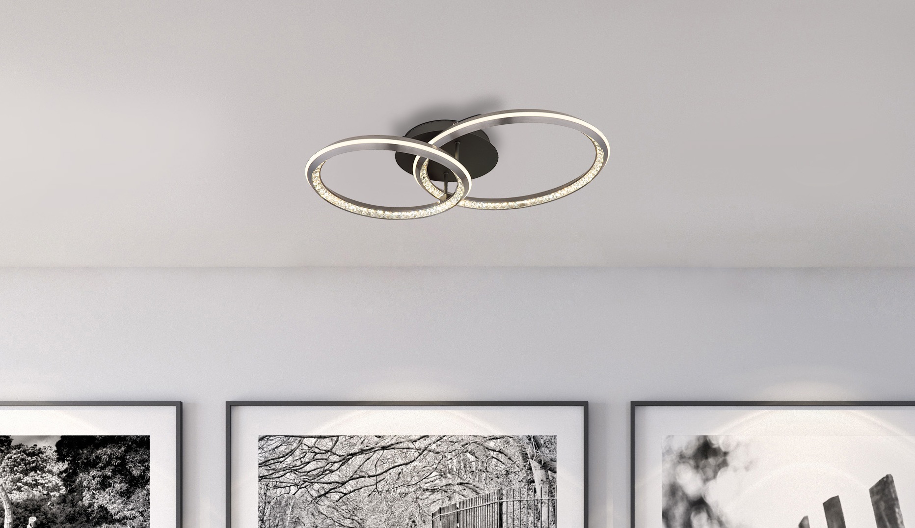 GLOBO LIGHTING Deckenleuchte »ALAINA« LED-Modul 1 Stk. warmweiß - kaltweiß Deckenlampe Wohnzimmer-Leuchte Schlafzimmer-Leuchte Flur Küche