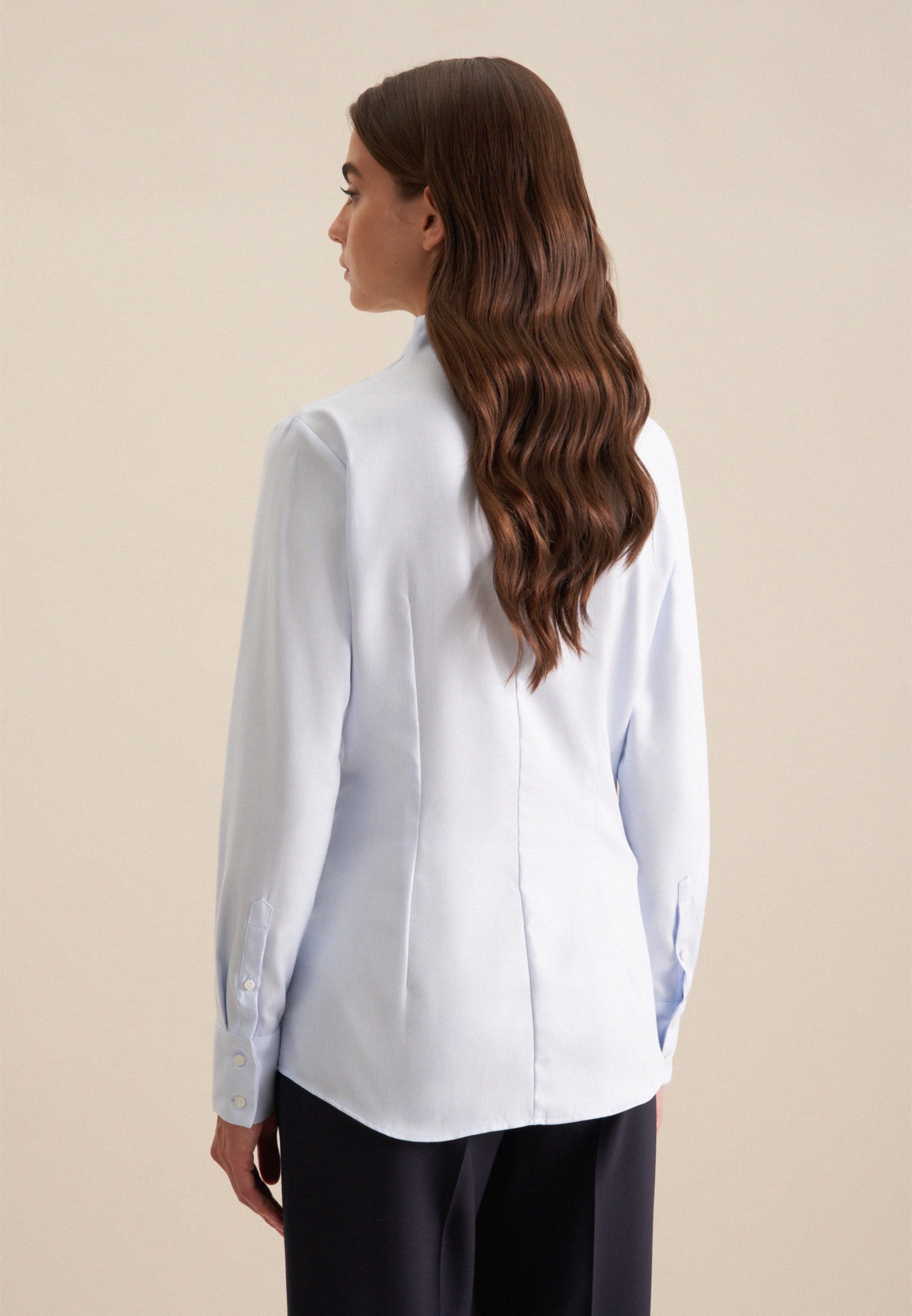 seidensticker Klassische Bluse, 1/1 Kragen Uni günstig online kaufen