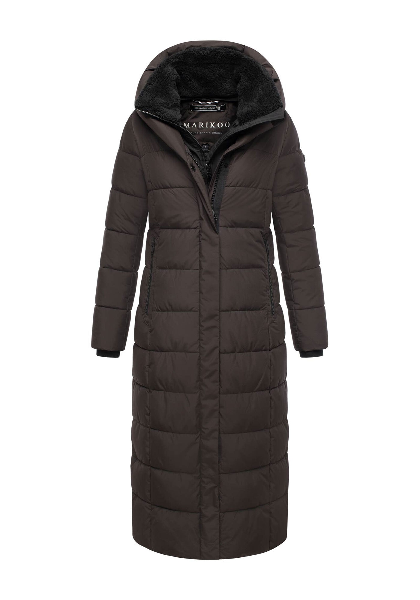 Marikoo Winterjacke »Pakoraa«, extra langer Winter Mantel mit abnehmbaren Innenteil