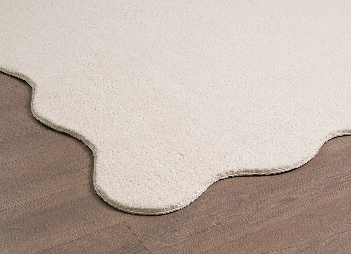 the carpet Teppich »Relax Scallop kuschelig & Super Soft,« wellenförmig Anti-Rutsch Unterseite, Waschbar bis 30 Grad, Felloptik,
