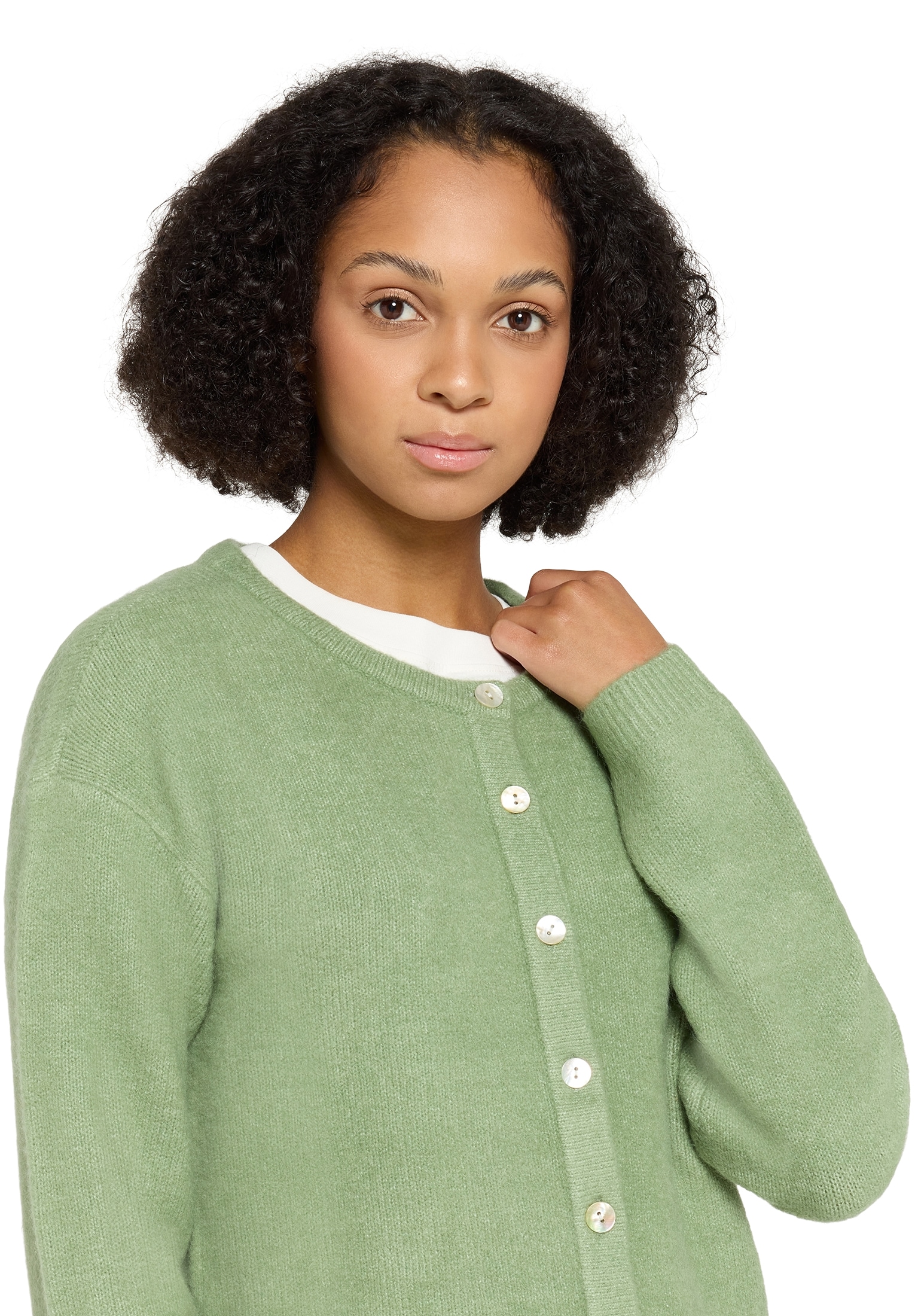 Cartoon Strickjacke »Damen mit Rundhalsausschnitt« 1 tlg.