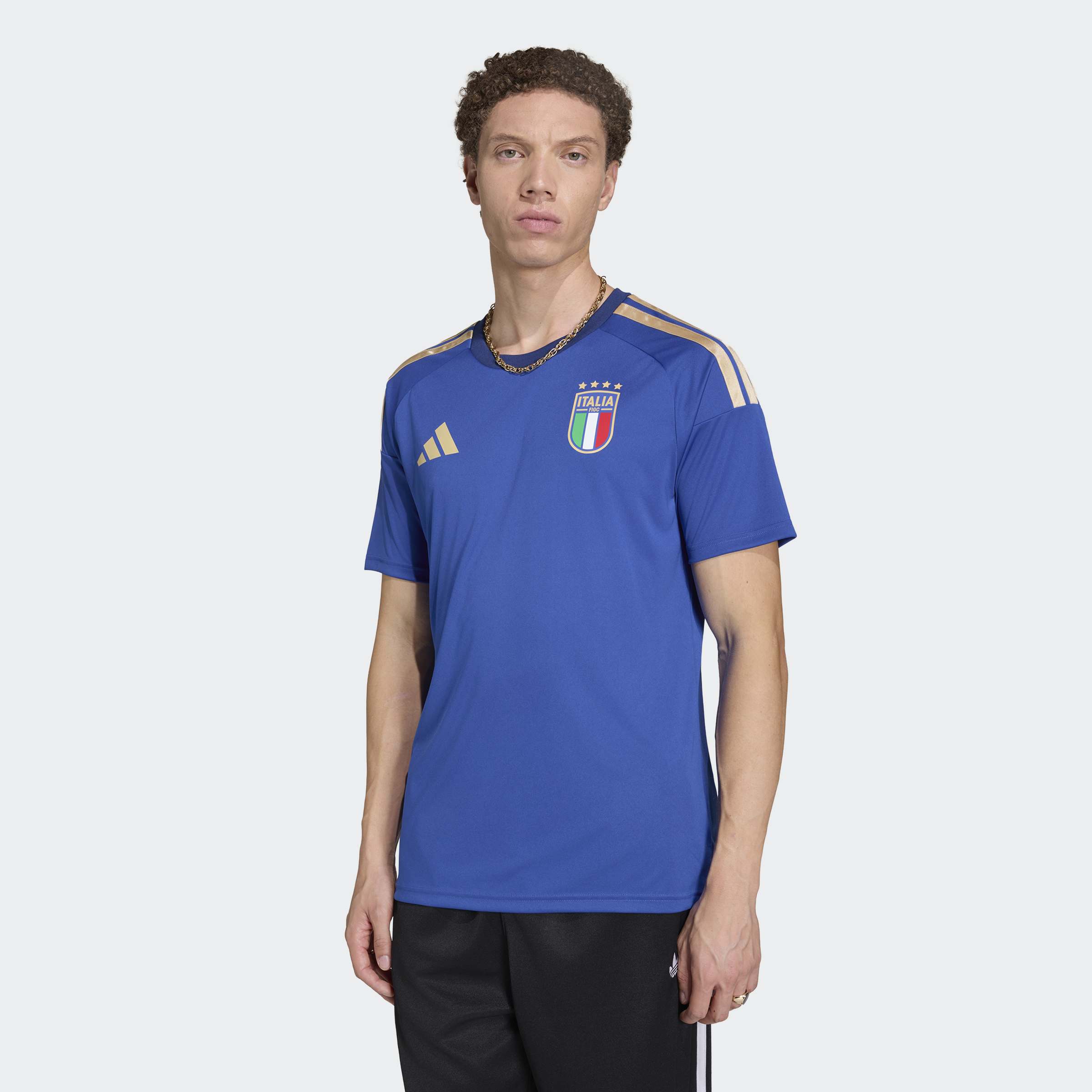 adidas Performance Fußballtrikot "FIGC H JSY FAN" für Erwachsene, ohne Verschluss, aus Polyester