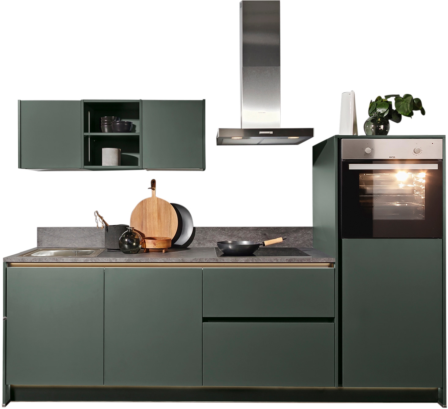 KOCHSTATION Küche "KS-Sakura, vormontiert, mit Vollauszügen und höhenverste günstig online kaufen